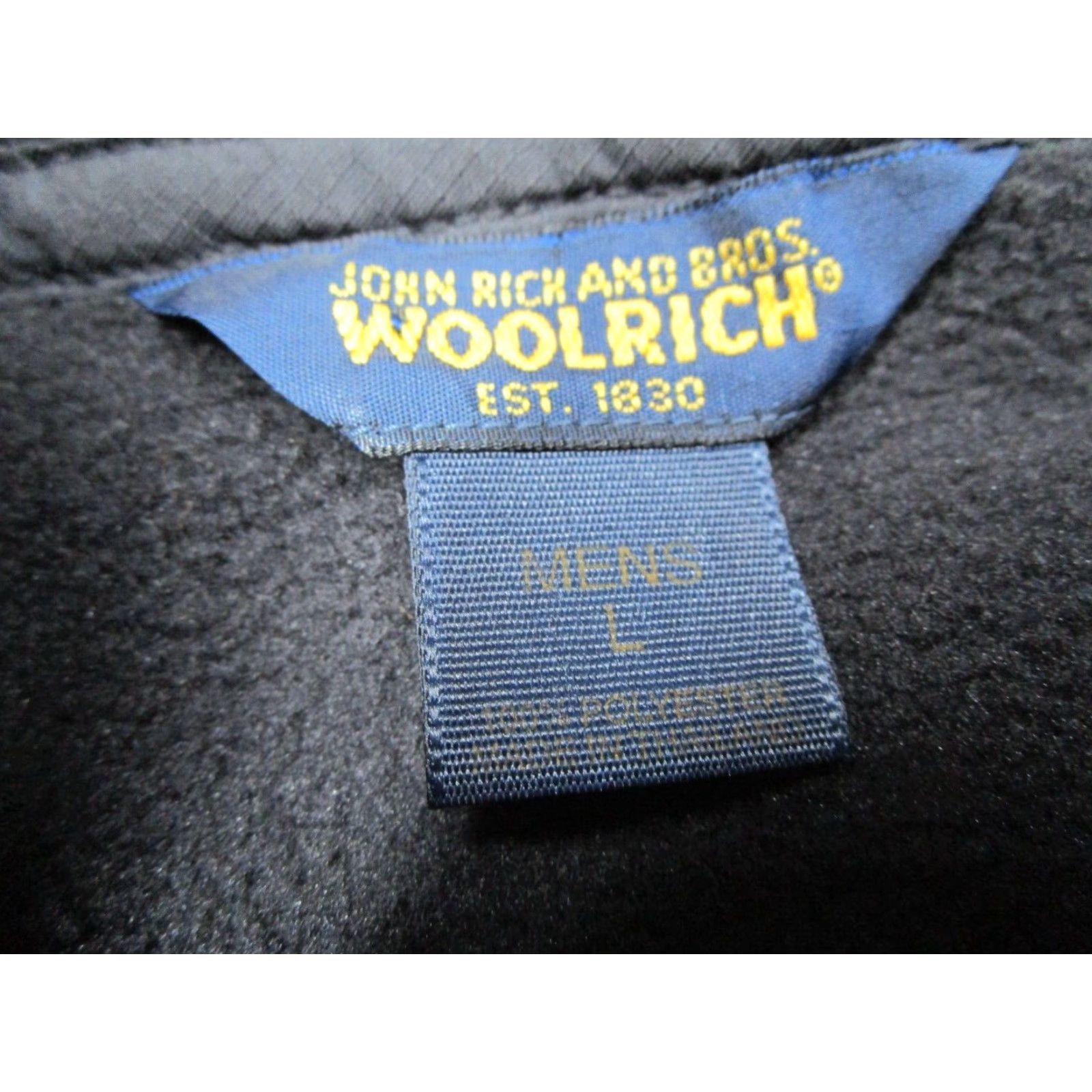Vintage VINTAGE Woolrich Jacket Mens Large Black Full Zip Fleece Workwear John Rich Bros Fashion Woolrich Size US L / EU 52-54 / 3 - 3 Thumbnail