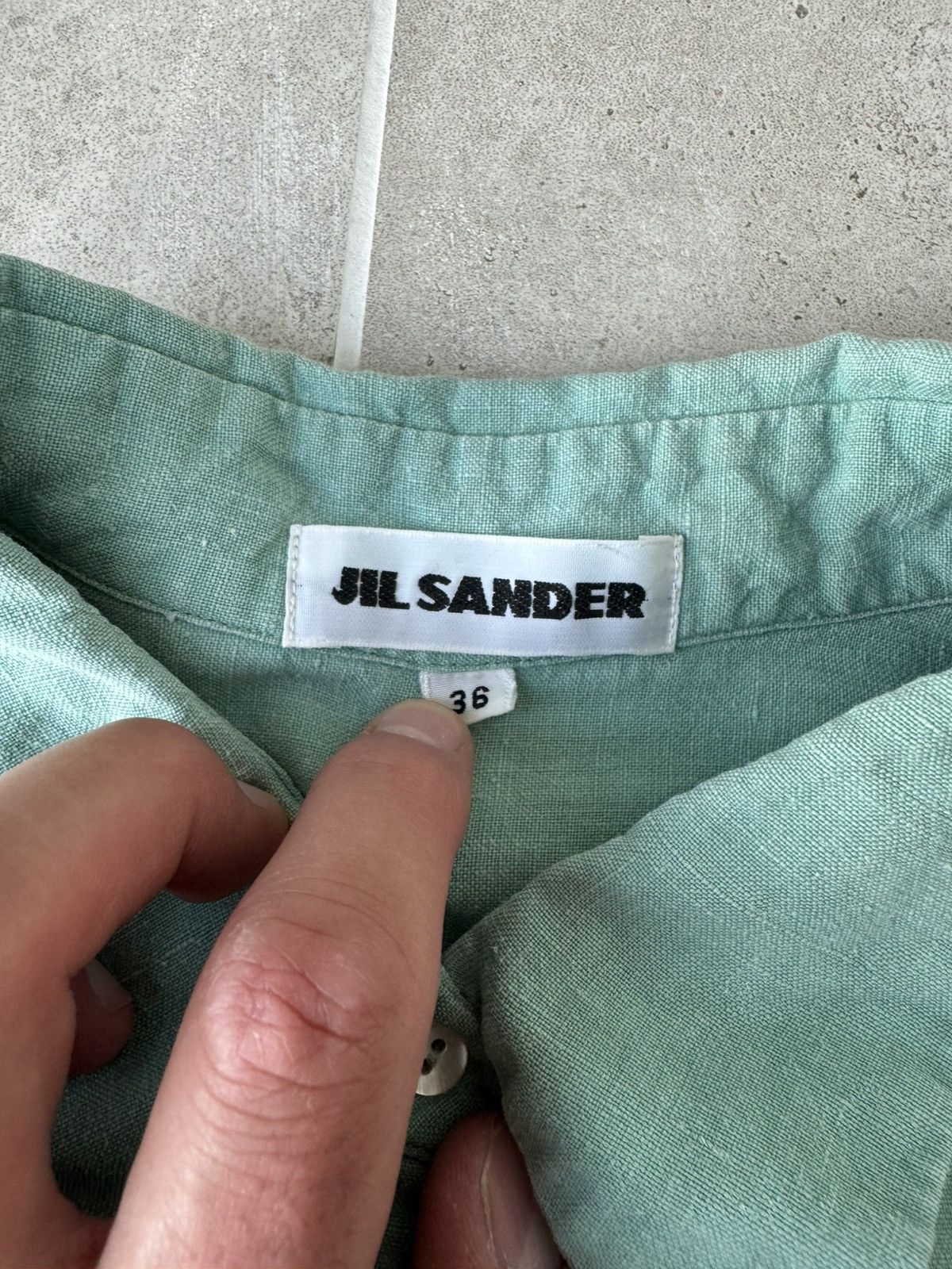 Jil Sander Jil Sander Green linen shirt Size XS / US 0-2 / IT 36-38 - 4 Thumbnail