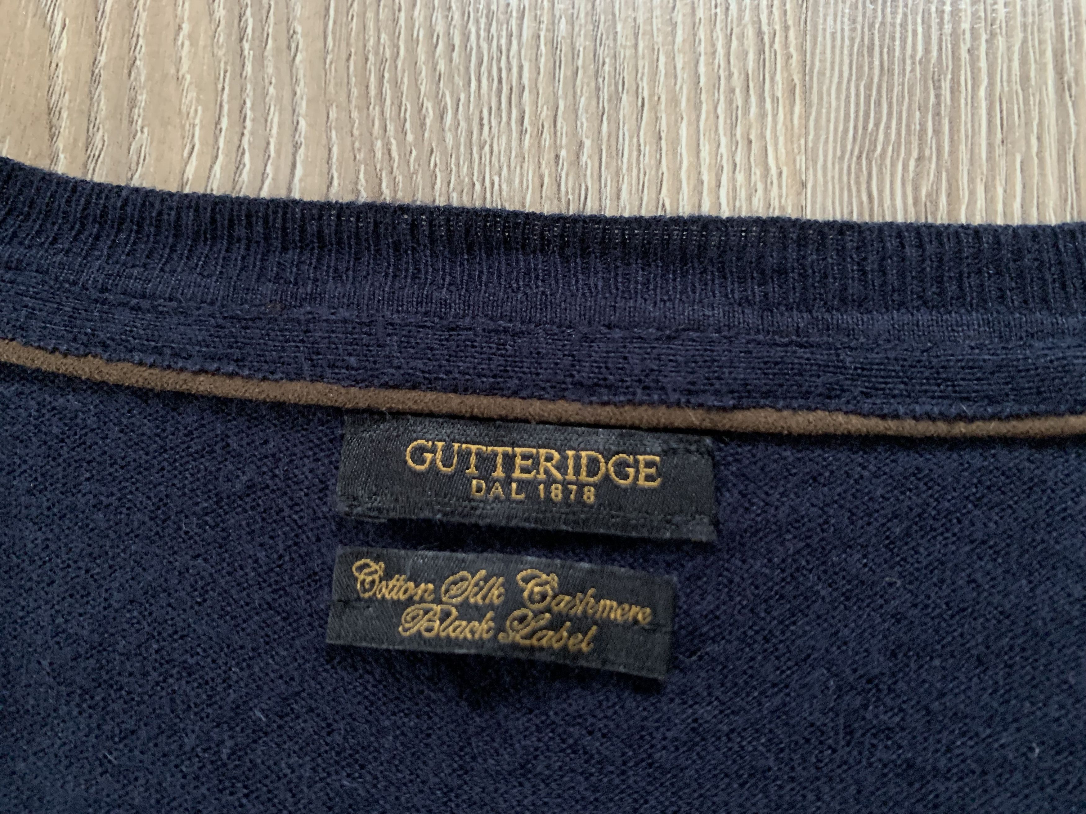 Other Gutteridge Black Label Cashmere Blend V-Neck Sweater Size US L / EU 52-54 / 3 - 5 Thumbnail