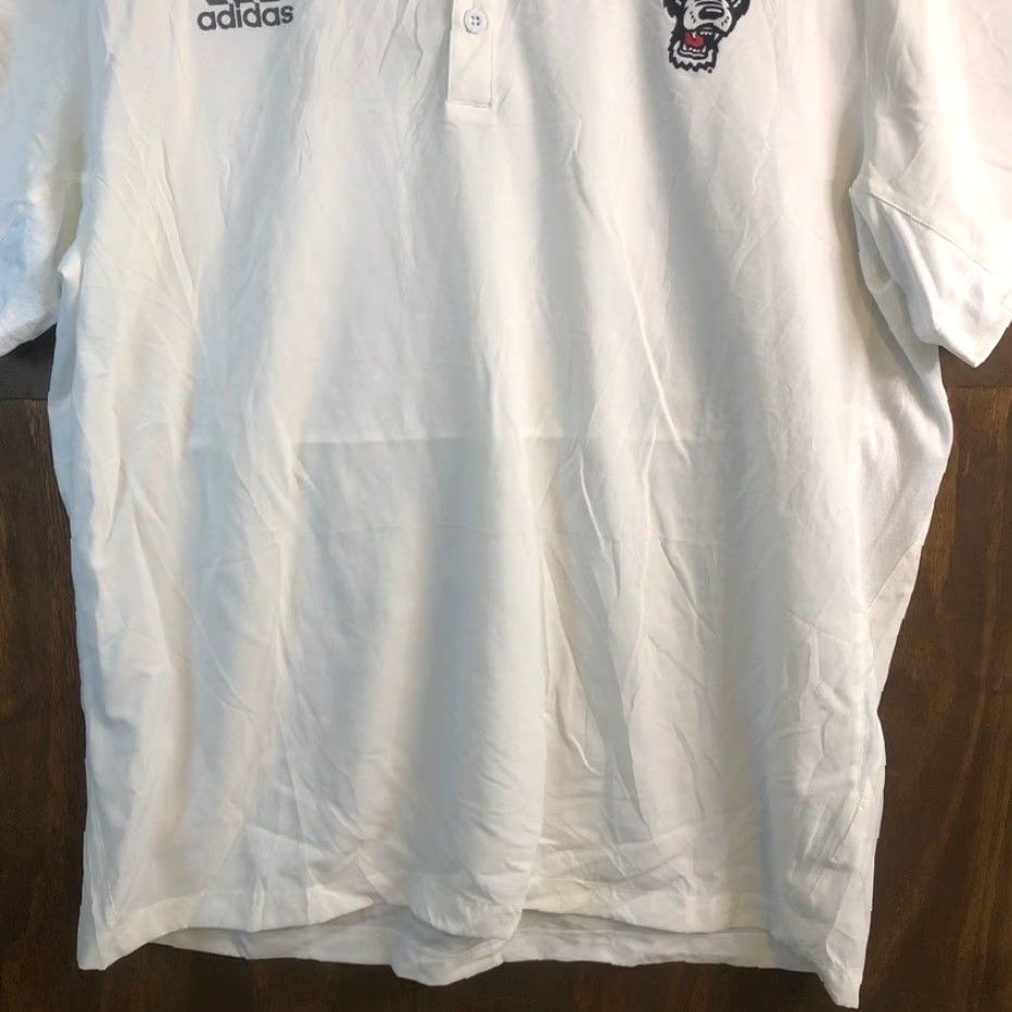 Adidas Adidas Mens Shirt White Polo Aeroready Tech Short Sleeve Athletic Stretch XL Polo Shirt Mens Size US XL / EU 56 / 4 - 3 Thumbnail