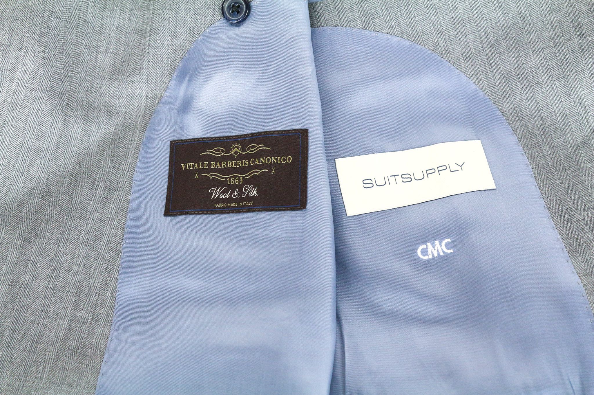 Suitsupply LA SPALLA UK50R Grey Wool Silk Blazer 73311 Size 50R - 7 Thumbnail
