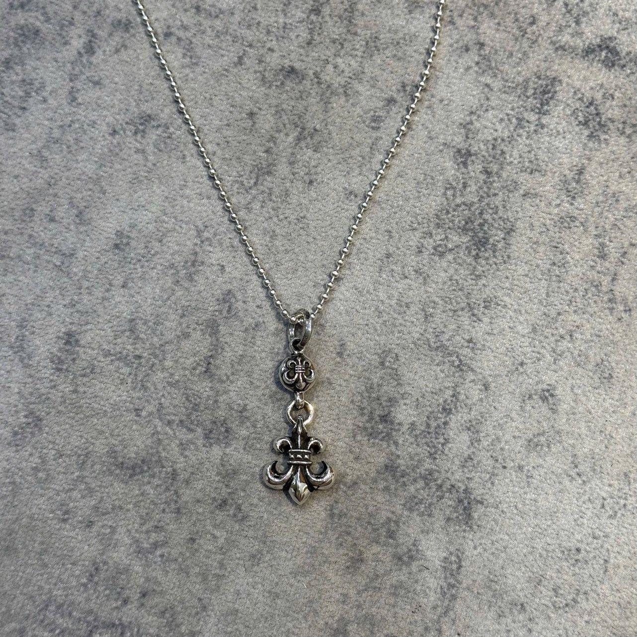Chrome Hearts Chrome Hearts One Ball BS Fleur Silver Necklace