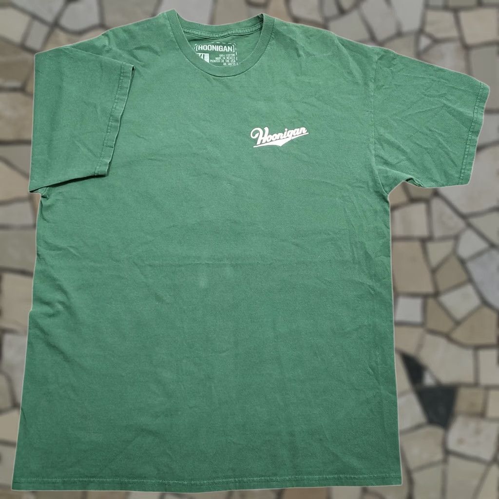 Doublet VINTAGE Hoonigan T-Shirt Green Double Sided Logo Quality Mayhem Mens XL Size US XL / EU 56 / 4 - 1 Thumbnail