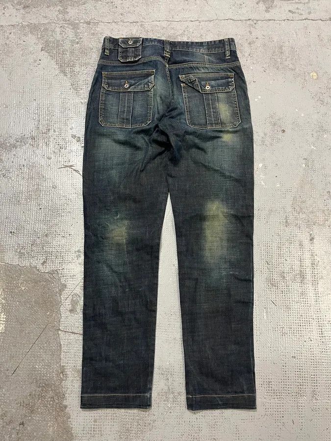 Dolce & Gabbana 2000s Dolce & Gabbana Navy Faded Denim Jeans Size US 33 - 5 Thumbnail