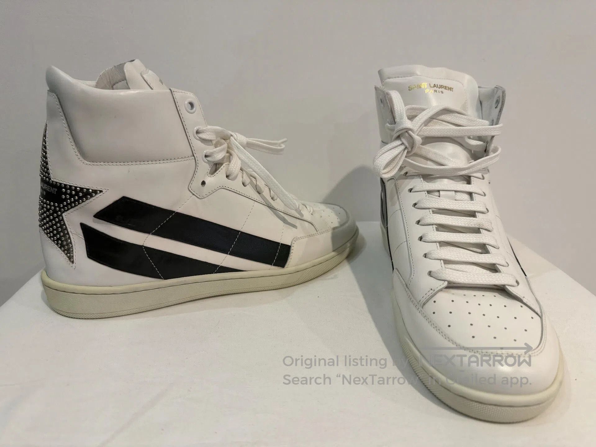 Saint Laurent Paris Saint Laurent Studded Court Classic Sneakers. Size US 8 / EU 41 - 6 Thumbnail