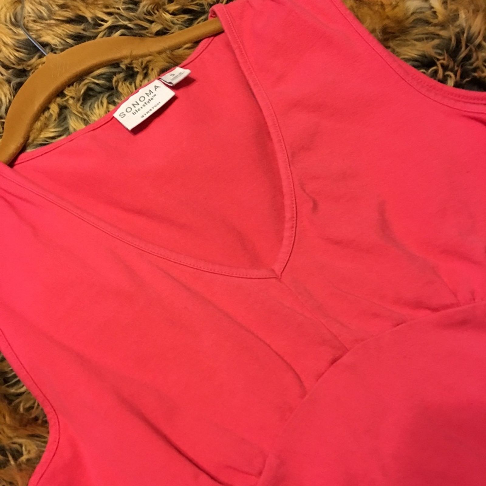 Sonoma Sonoma Lifestyle Stretch bubblegum Pink Top NWOT S Size S / US 4 / IT 40 - 5 Thumbnail