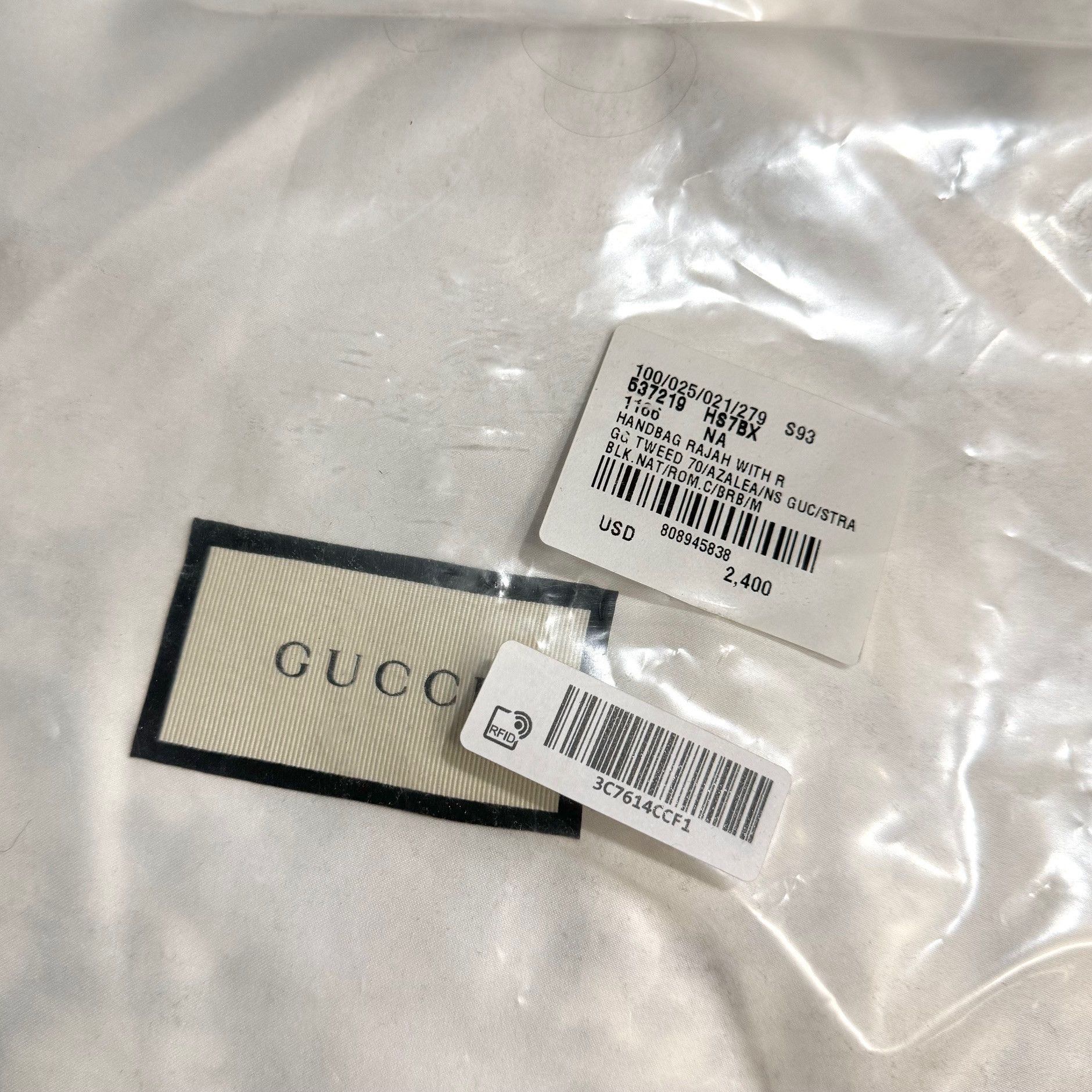 Gucci Gucci Large Rajah GG Ivory Tweed Tote Bag W/ Pouch Size ONE SIZE - 13 Thumbnail