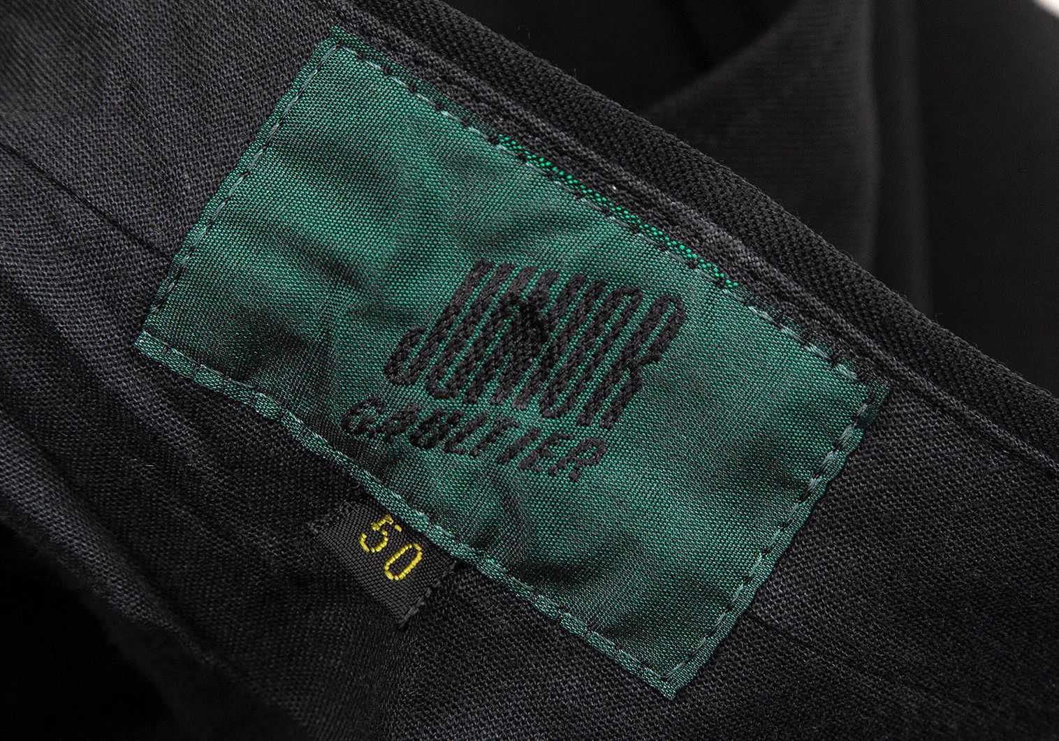 Jean Paul Gaultier Junior Gaultier Black Gabardine Zip Knee Patch Pants Size US 34 / EU 50 - 14 Thumbnail
