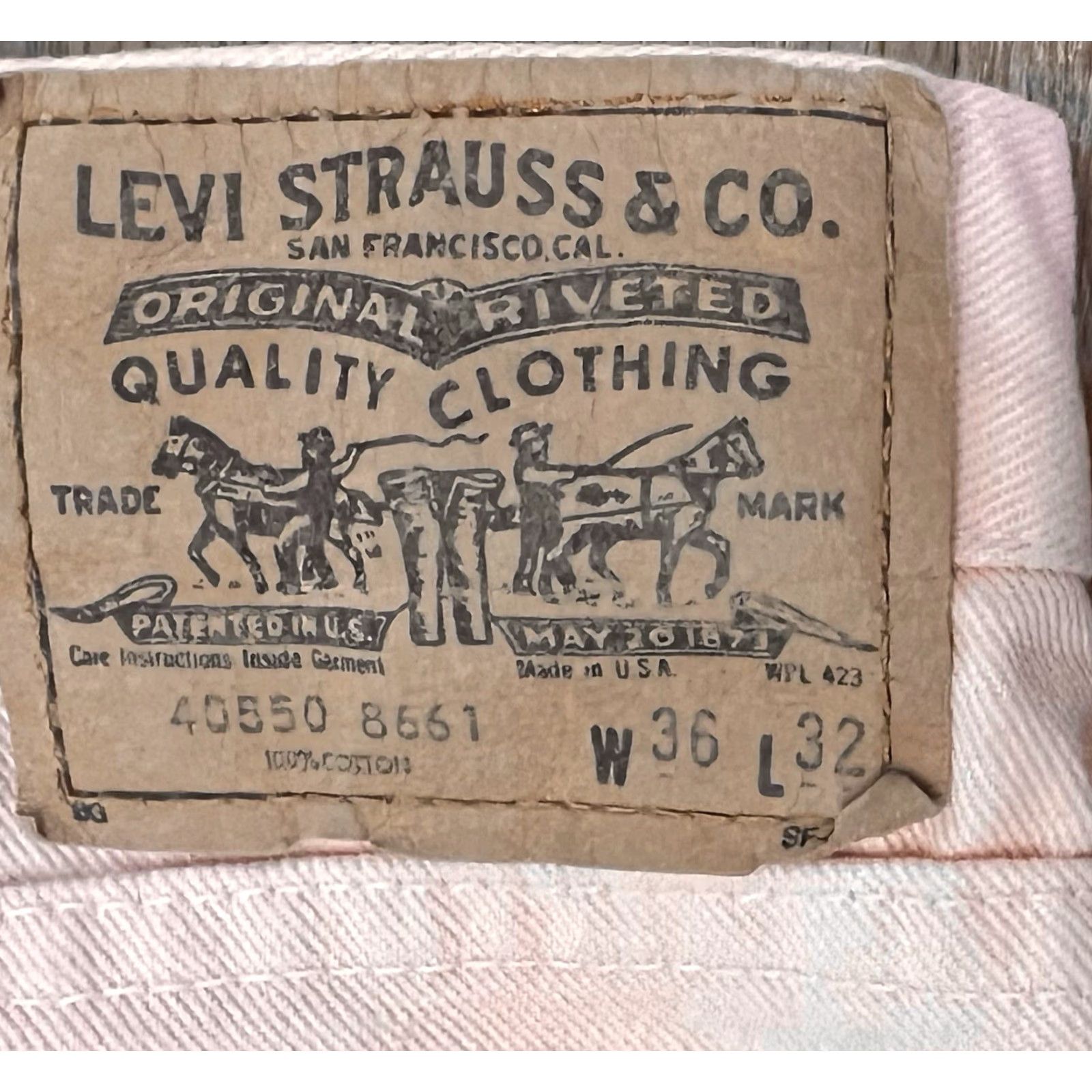 Levi's VINTAGE Levi's Jeans Men’s 80s 90s Salmon Orange Denim 36x32 5-Pocket Straight 40550-8641 Regular (USA) Mens Size US 36 / EU 52 - 6 Thumbnail