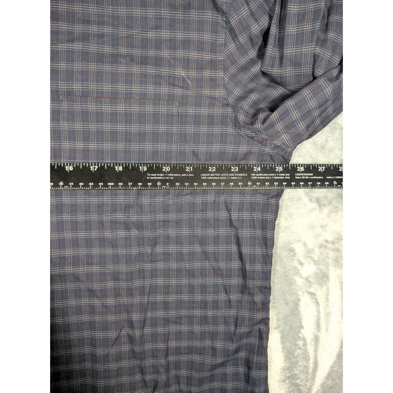 John Varvatos VINTAGE? No — John Varvatos U.S.A. Shirt Mens 2XL Blue Plaid Long Sleeve Button Up Casual Shirt Size US XXL / EU 58 / 5 - 3 Thumbnail