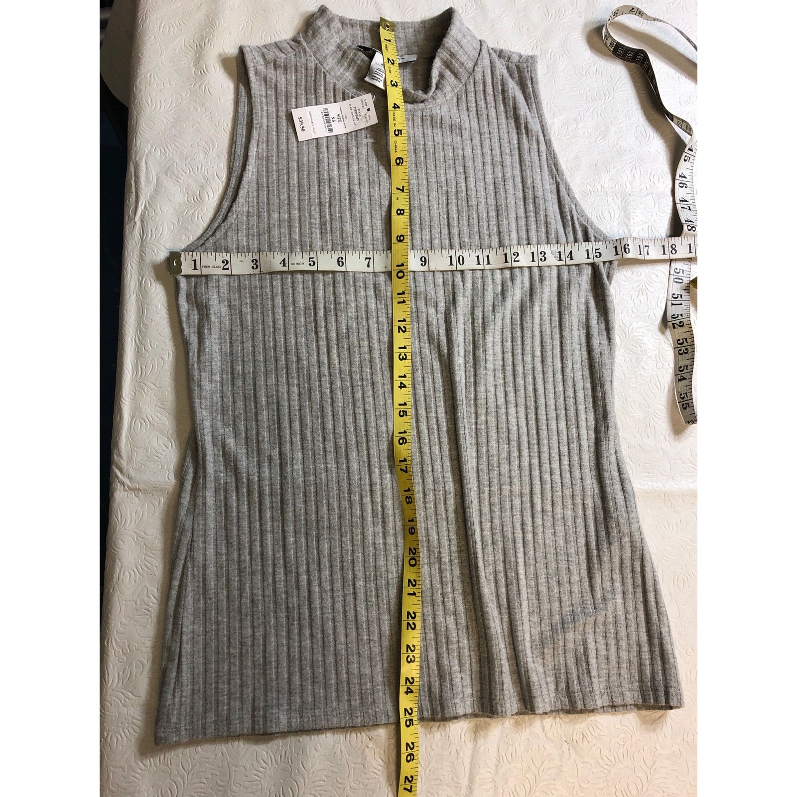 White House Black Market WhiteHouseBlackMarket Gray Sleeveless Shirt Size XS / US 0-2 / IT 36-38 - 9 Thumbnail