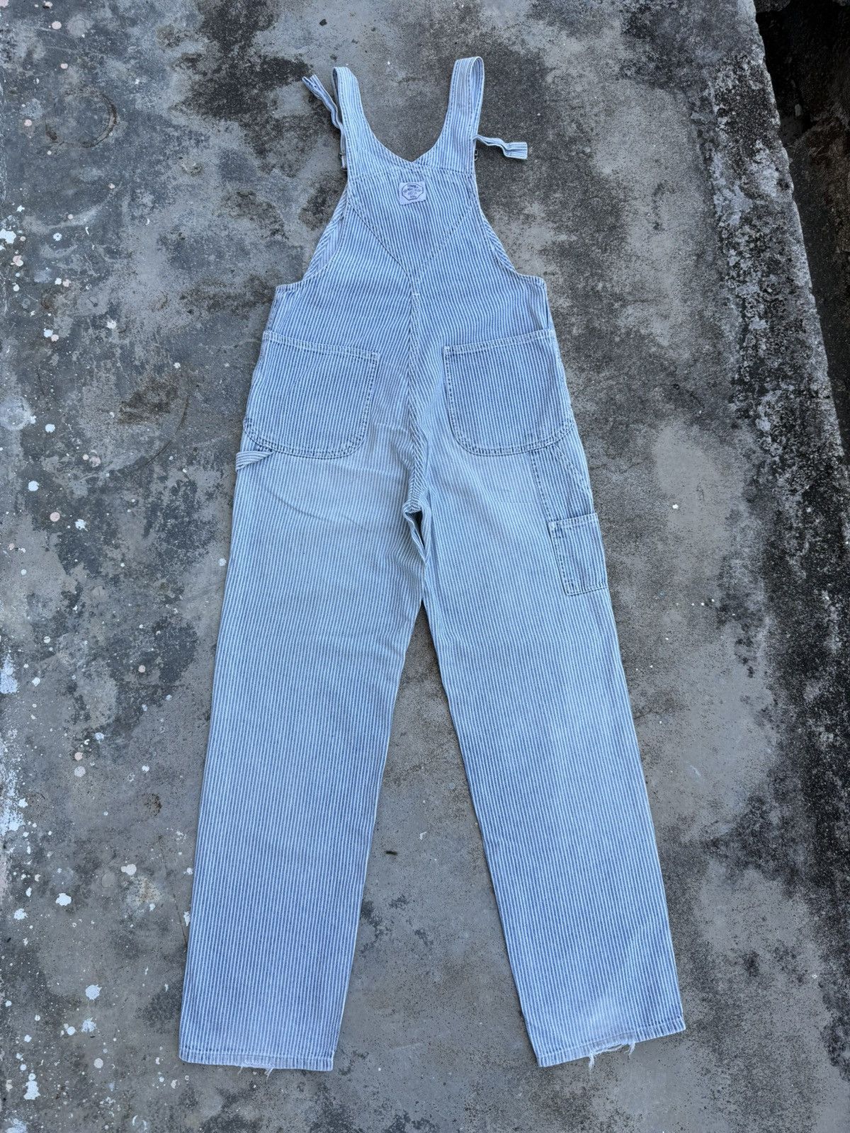 Edwin VINTAGE EDWIN HICKORY STRIPE SUSPENDER DENIM CARGO PANTS Size US 32 / EU 48 - 2 Thumbnail