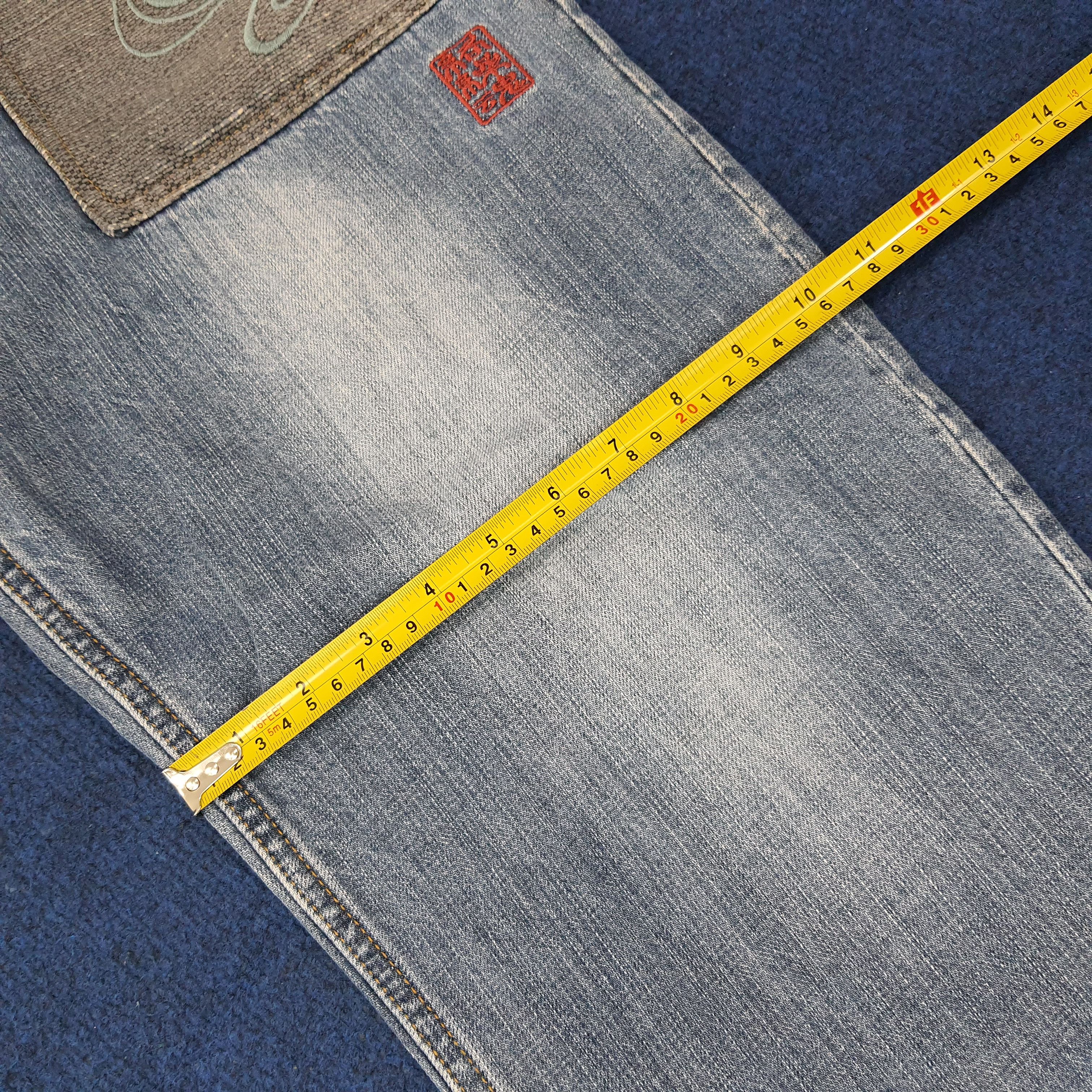 Japanese Brand Vintage Karakuri Tamashii (絡繰魂) Embroidery Jeans C252N29 Size US 33 - 15 Thumbnail