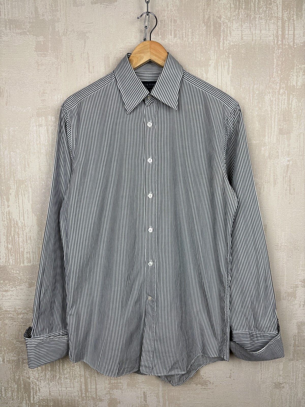 Gieves & Hawkes Gieves & Hawkes Savile Row French Cuff Striped Dress Shirt Size US S / EU 44-46 / 1 - 2 Thumbnail