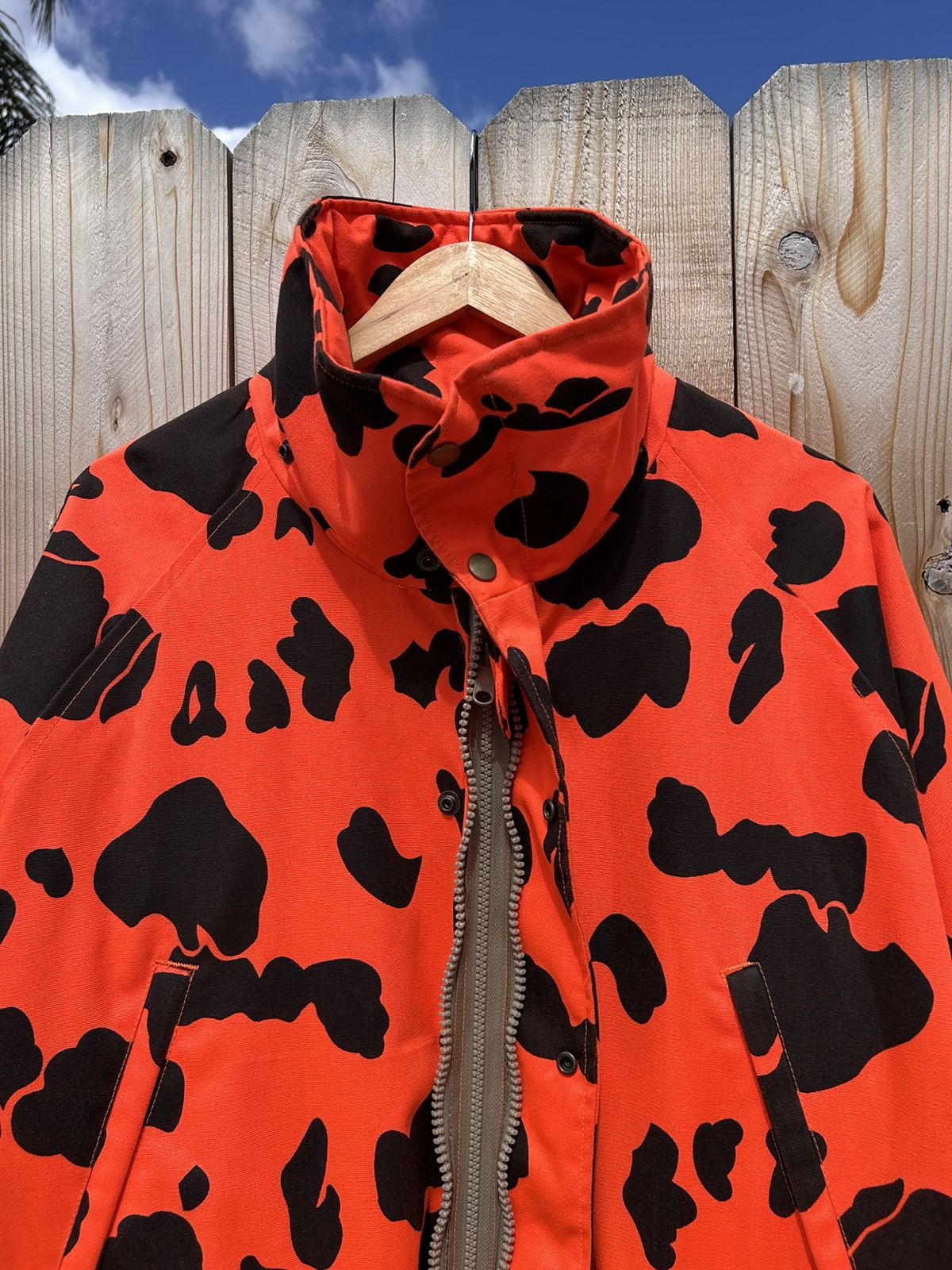 Vintage 90’s Duck Camo Orange/Black Detachable Hood Vintage Coat Size US L / EU 52-54 / 3 - 3 Thumbnail