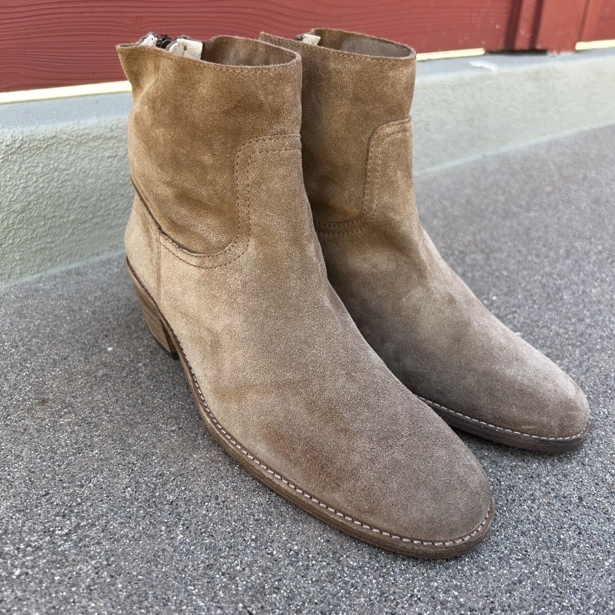 Other $590~ELYSE WALKER L.A.~Tan Distressed Suede Booties~37/7 Size US 7 / IT 37 - 6 Thumbnail