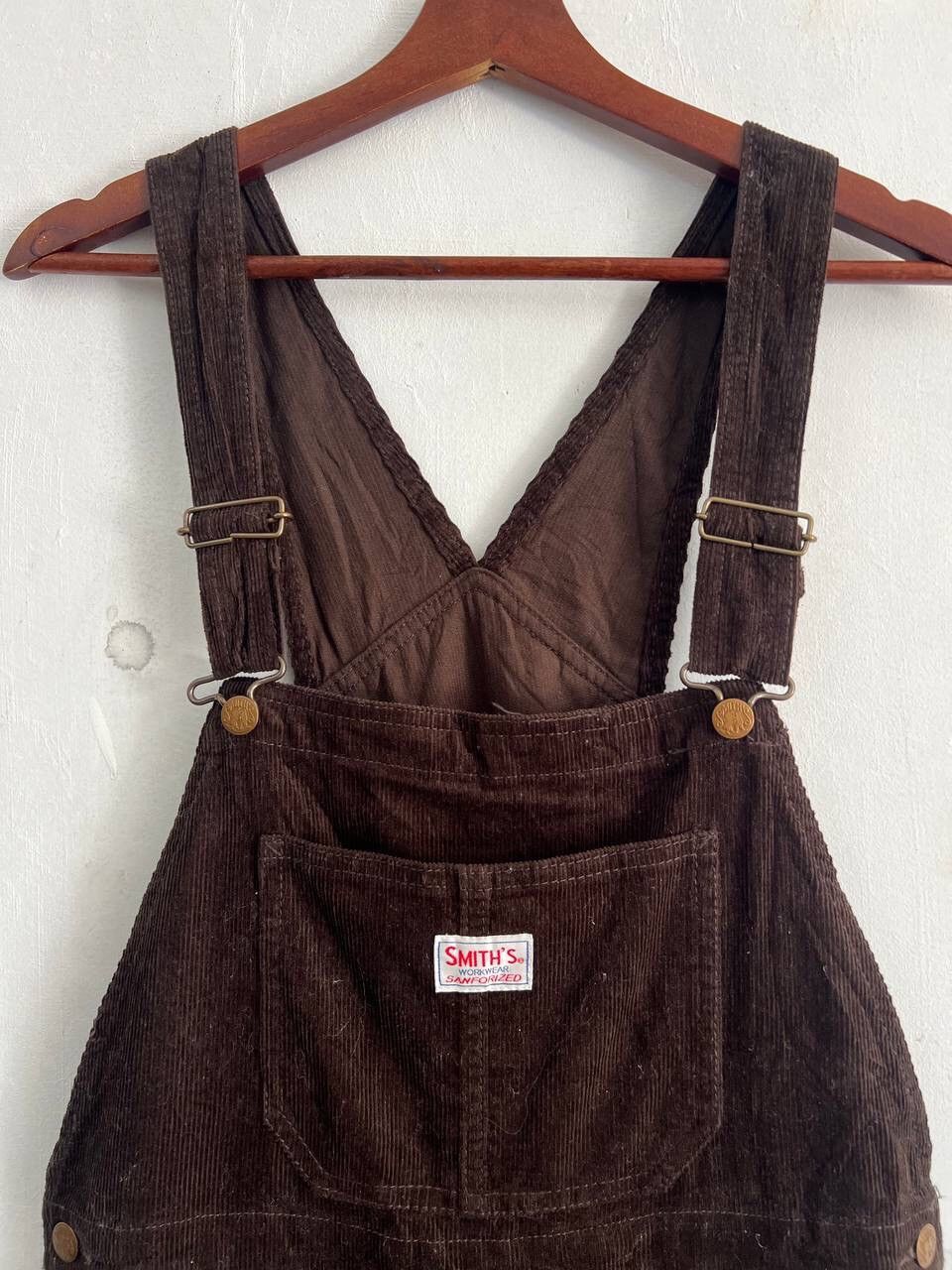 The Smiths Smith’s Workwear Sanforized Brown Corduroi Overalls Size US 33 - 8 Thumbnail