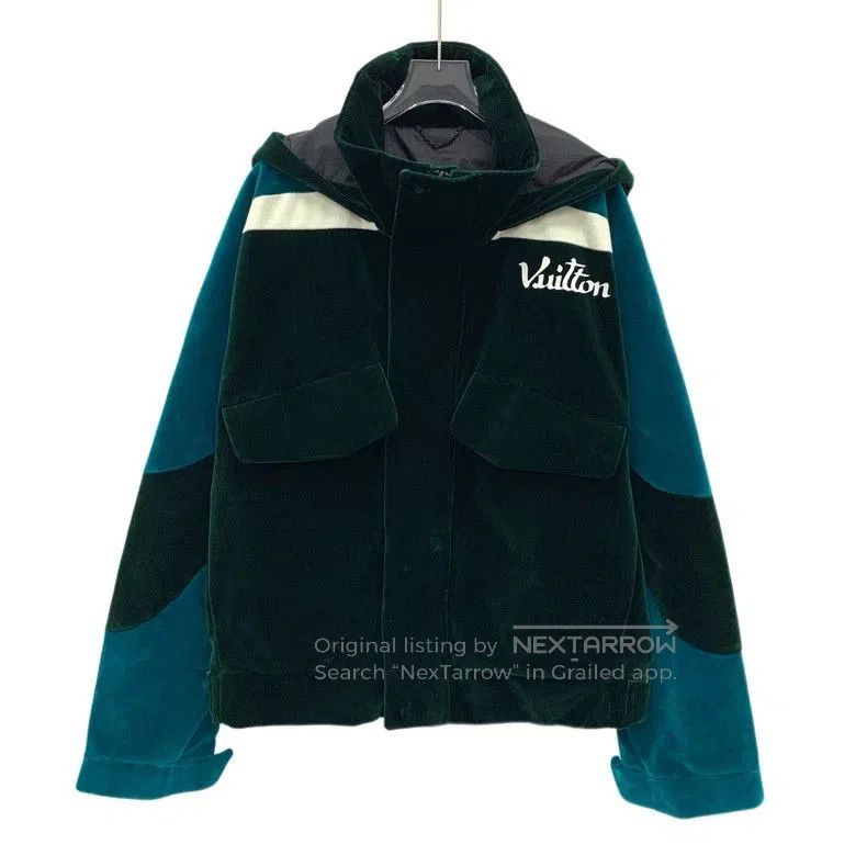 Louis Vuitton Colorblock Logo Hooded Jacket.