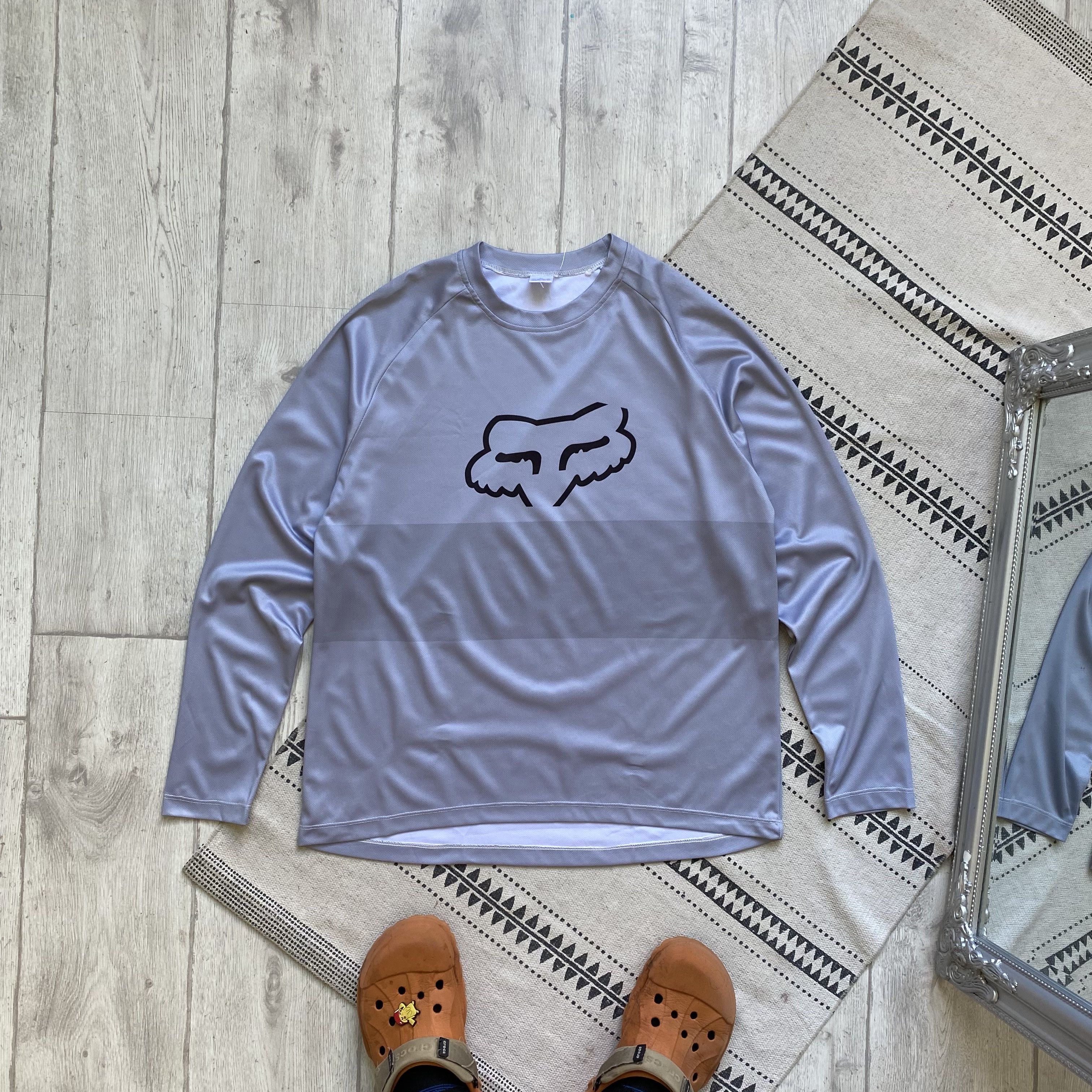 Fox Racing 🦊 Fox Racing jersey Moto longsleeve Y2K Gray Size US M / EU 48-50 / 2 - 2 Thumbnail