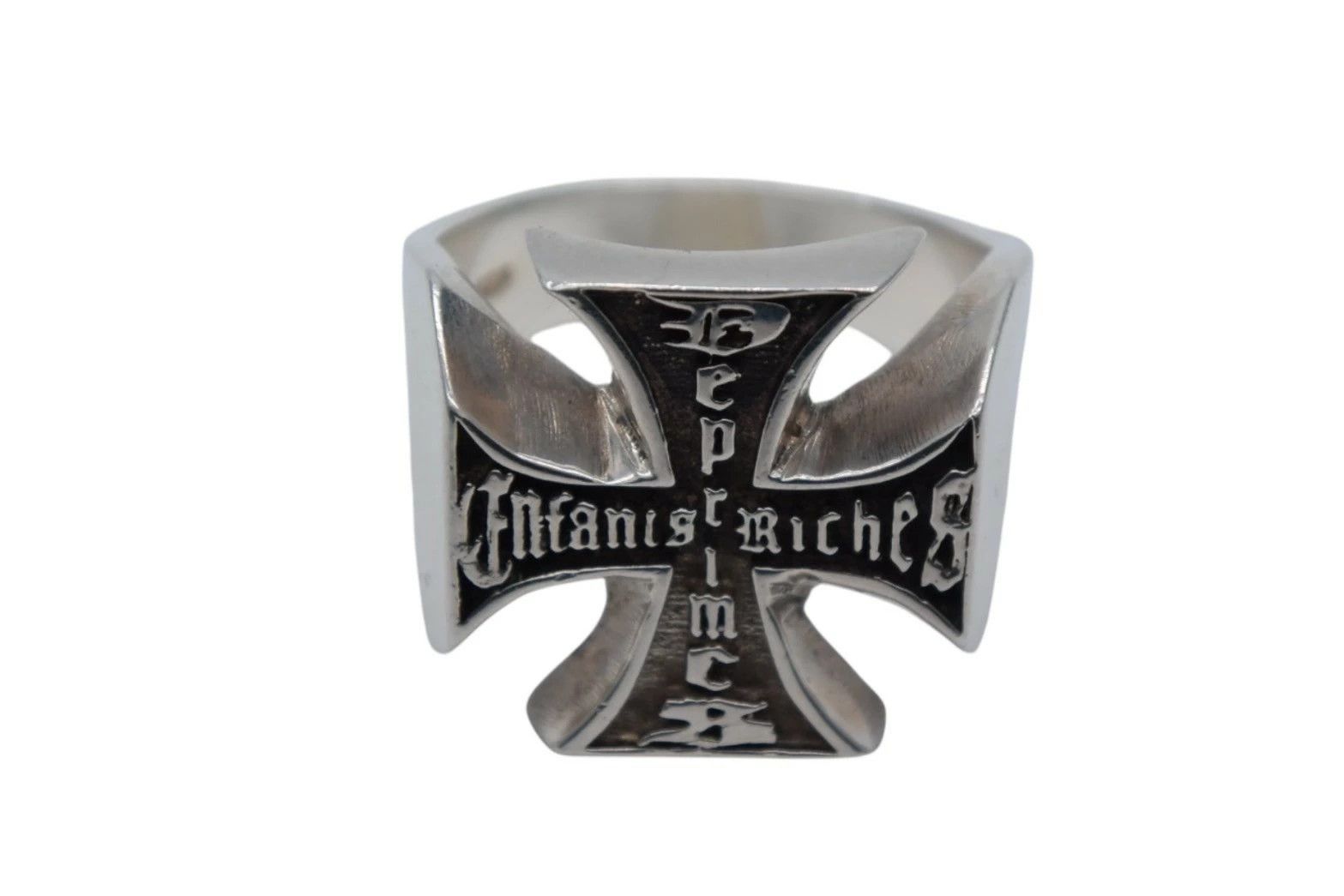 Enfants Riches Deprimes Enfants Riches Deprimes Logo Embossed Cross Ring Size 23 Size ONE SIZE - 2 Thumbnail