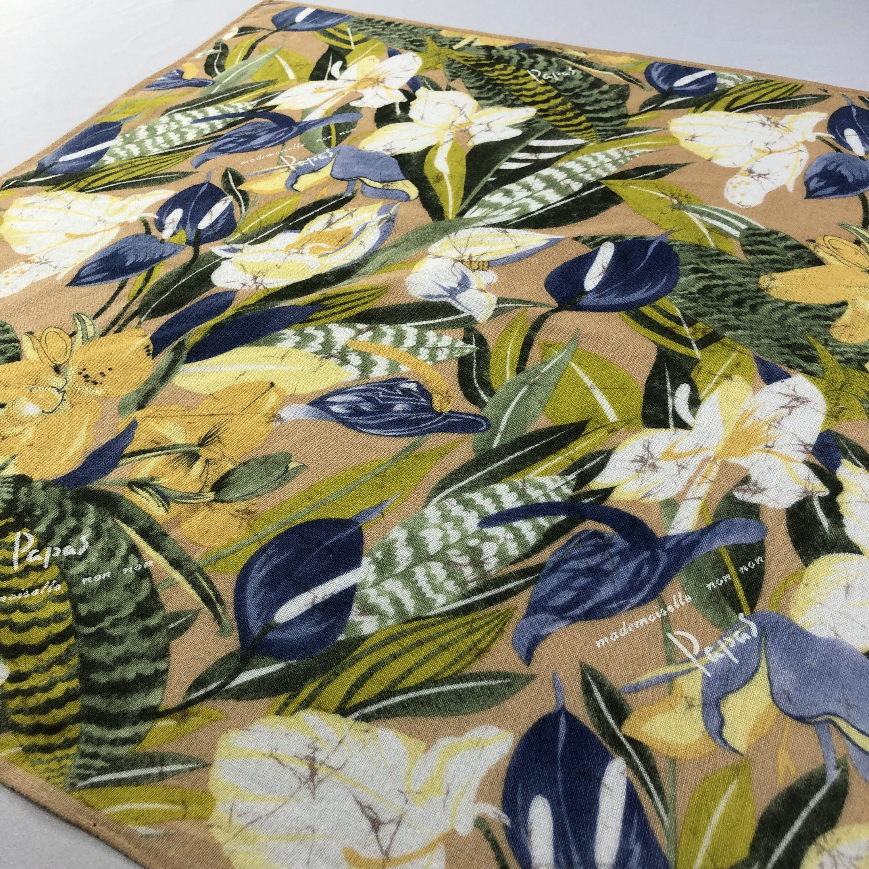 Vintage Papas Floral Handkerchief Neckerchief Bandana H1502 Size ONE SIZE - 3 Thumbnail