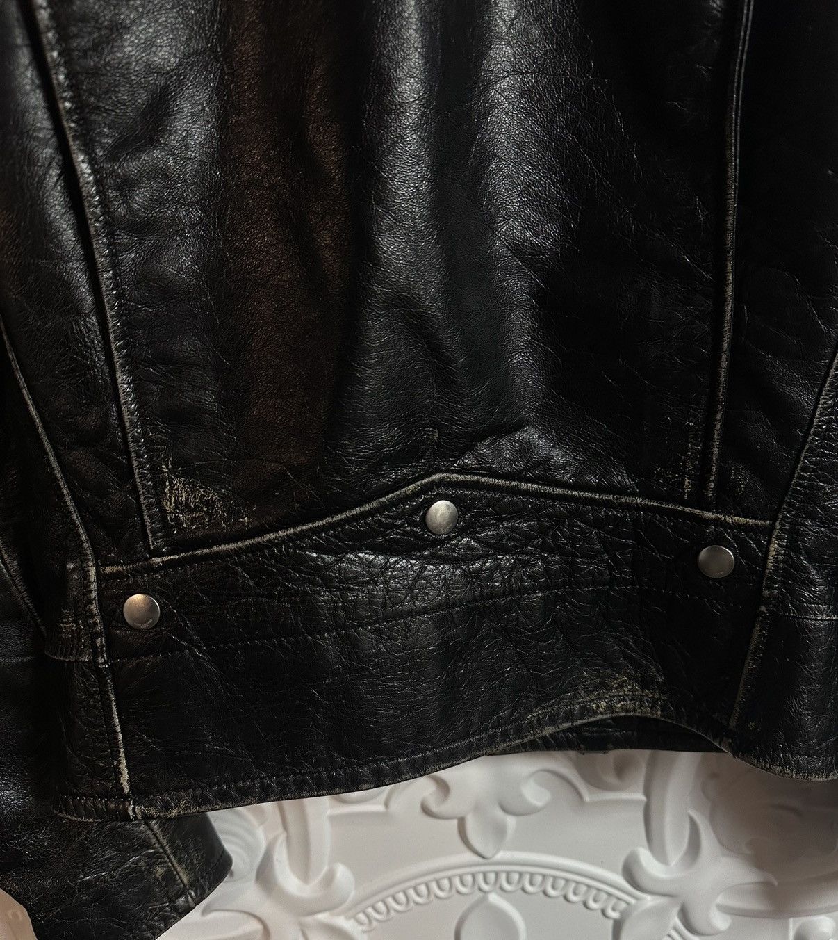 Saint Laurent Paris FW16 Saint Laurent L01 Distressed Biker Jacket Hedi Slimane Size US XS / EU 42 / 0 - 7 Thumbnail