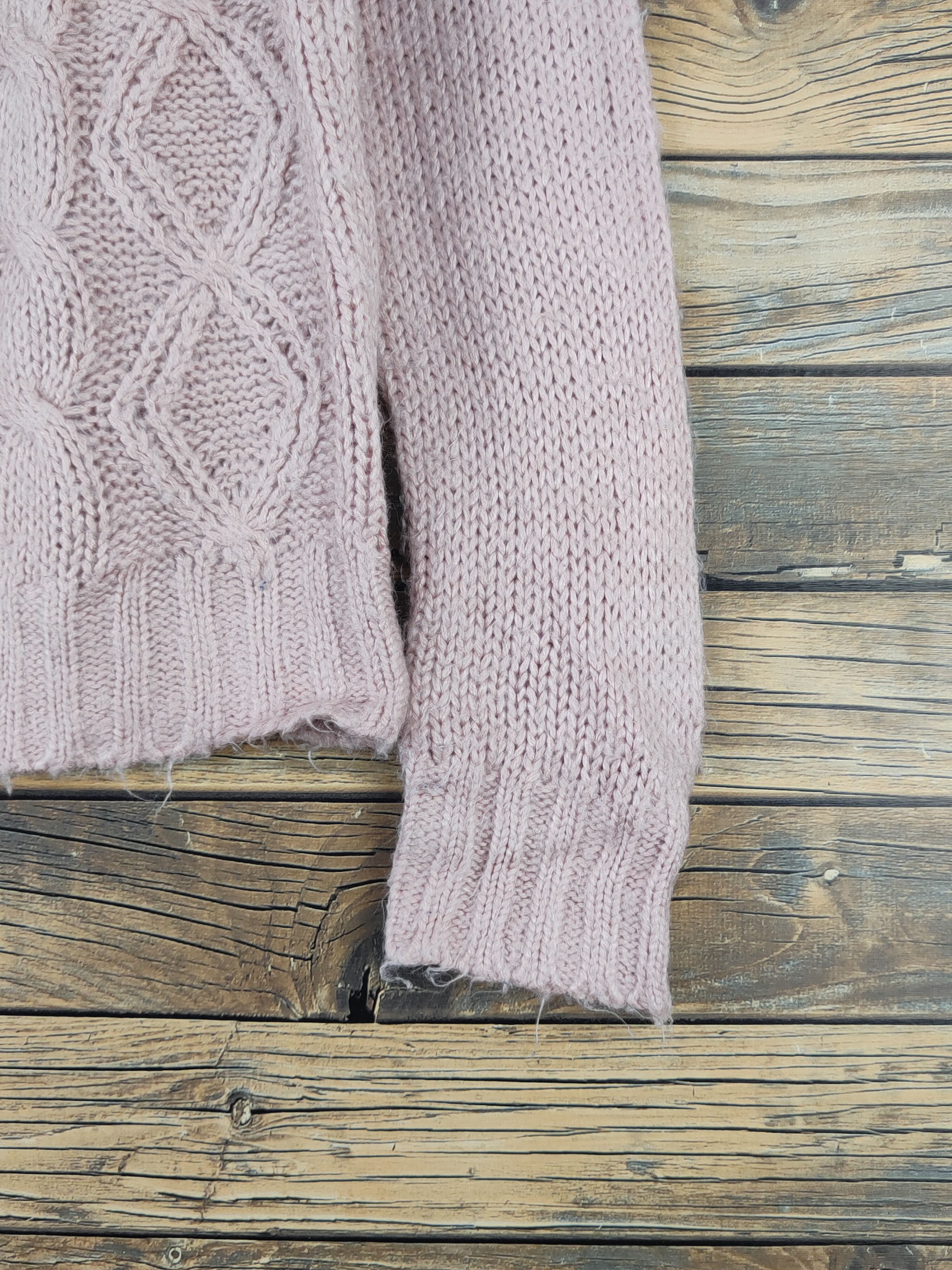 Aran Isles Knitwear Japanese Brand Peach cable Knitwear Sweatshirts #W1823 Size S / US 4 / IT 40 - 7 Thumbnail