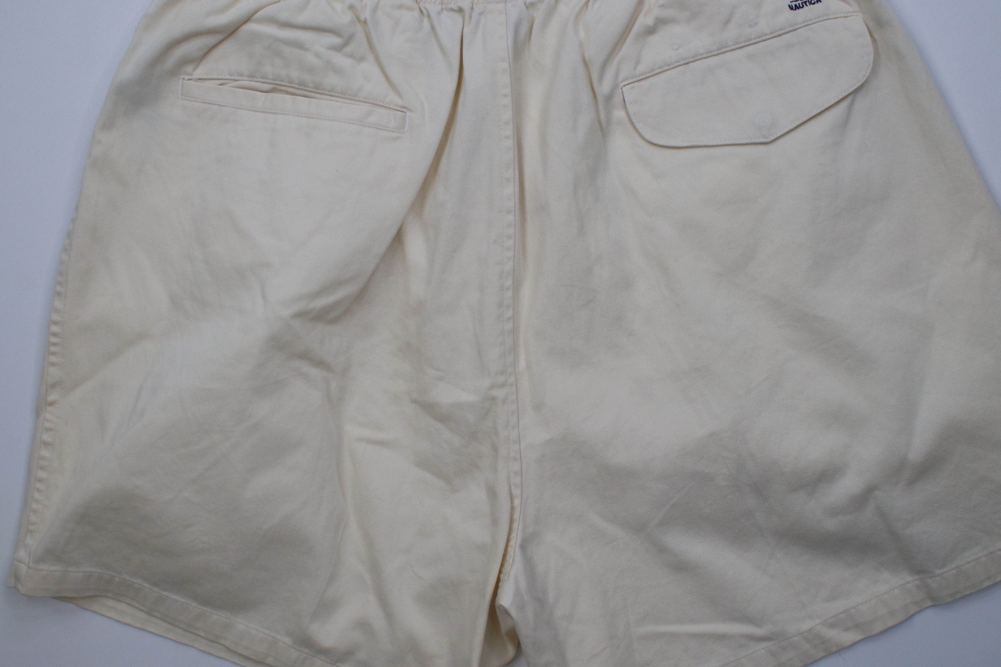 Nautica Vintage 90s Nautica Above Knee Sailing Shorts Cotton Beige Size US 36 / EU 52 - 12 Thumbnail