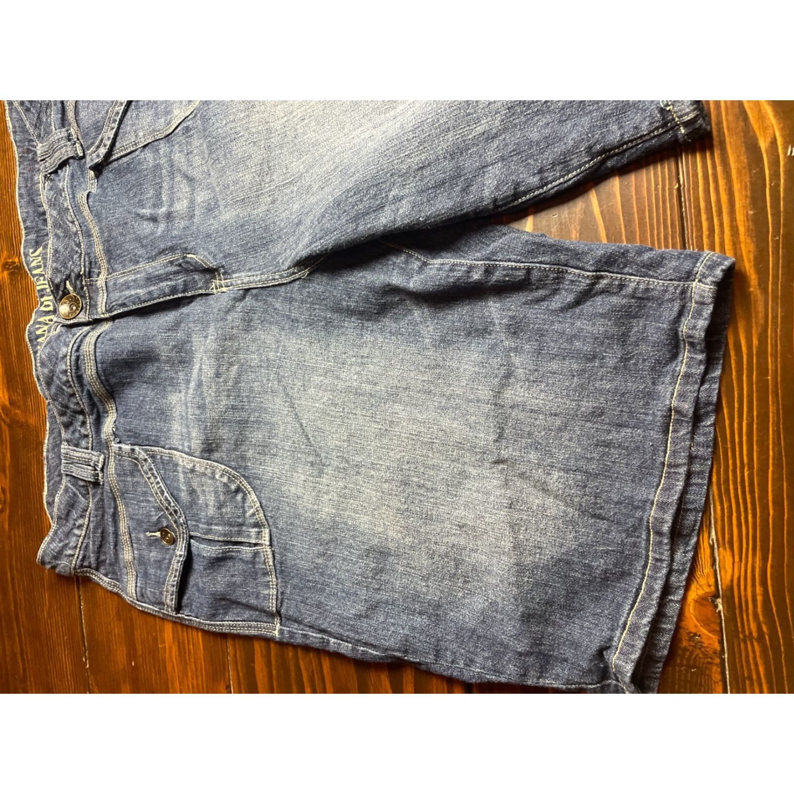 Denime ZANA DI JEANS Bermuda Shorts Women's Size 26 Blue Denim Pouch Pocket with Flap Bermuda Shorts Jeans Pouch Flap Blue Womens 26 Zana Di Jeans Size 26" / US 2 / IT 38 - 6 Thumbnail