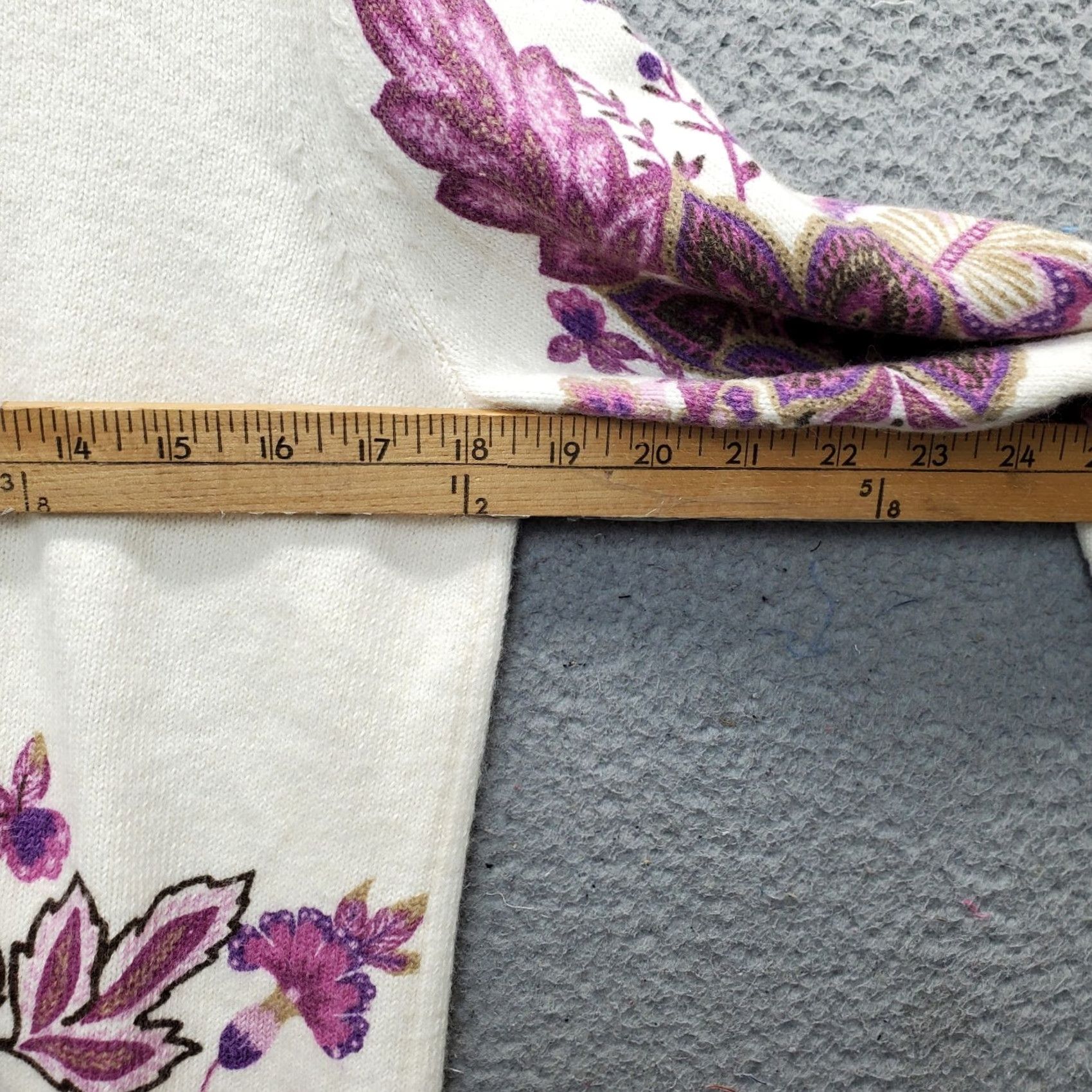 Loft LOFT Womens Size M Multicolor Floral Knit Raglan Sleeve Crew Neck Pullover Sweater Size M / US 6-8 / IT 42-44 - 4 Thumbnail