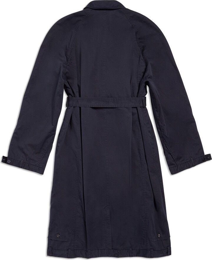 Balenciaga o1mt1gz1224 Deconstructed Carcoat in Navy Blue Size XXS / US 00 / IT 34 - 2 Thumbnail