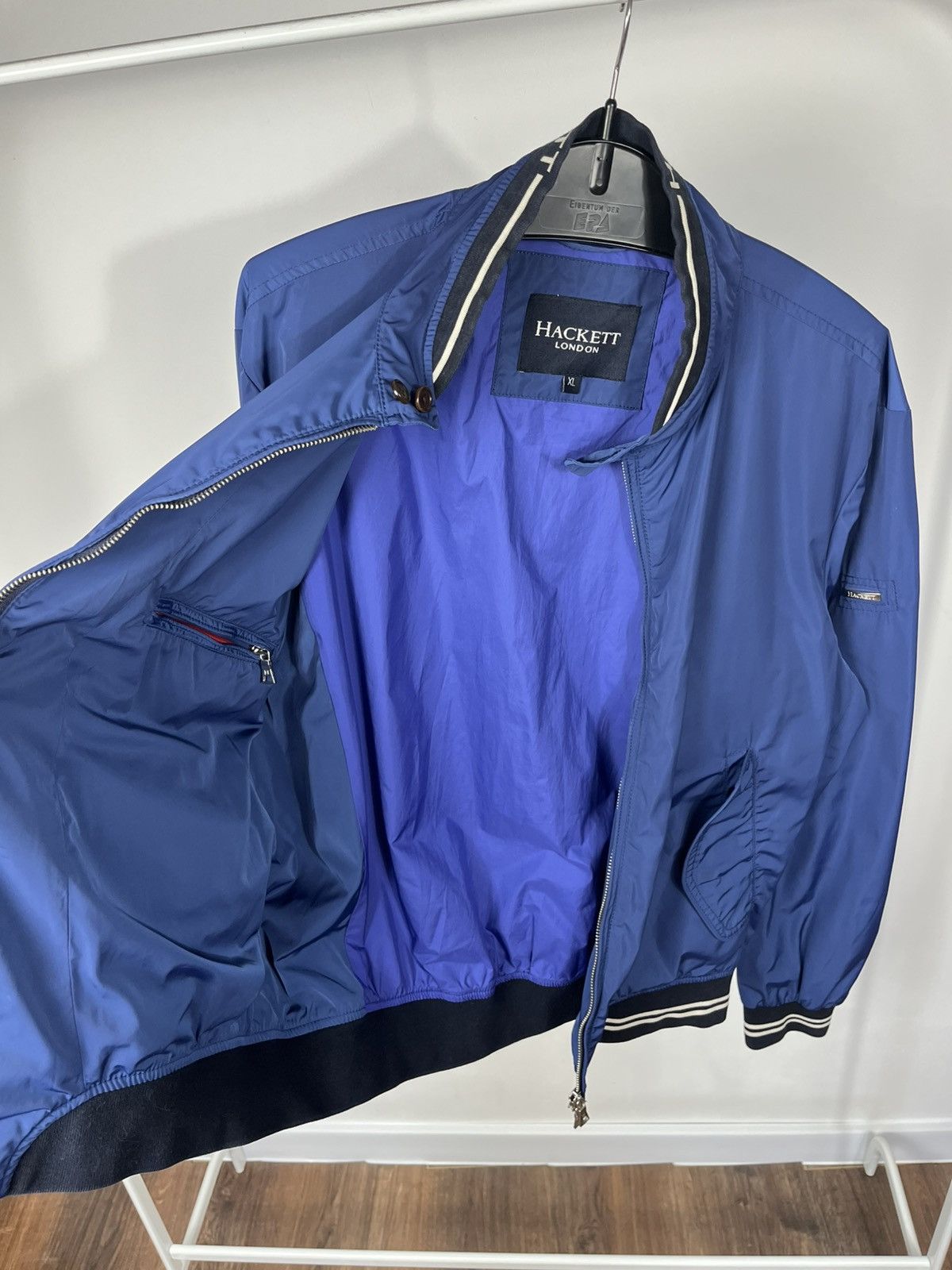 Hackett Hackett London Blue Bomber Jacket XL Men’s Nylon Retro Style Size US XL / EU 56 / 4 - 9 Thumbnail