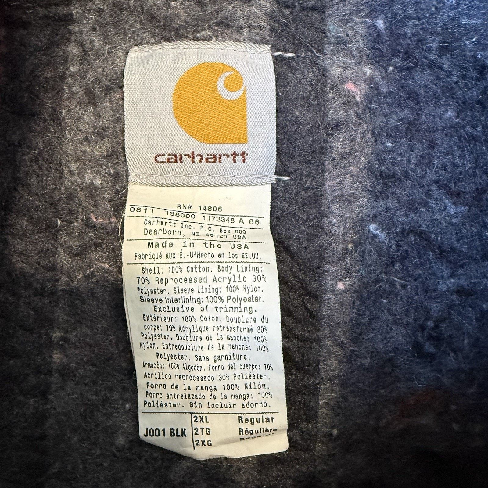 Carhartt Carhartt Detroit Jacket 2XL Black Heavy Workwear Full Zip Size US XXL / EU 58 / 5 - 8 Thumbnail