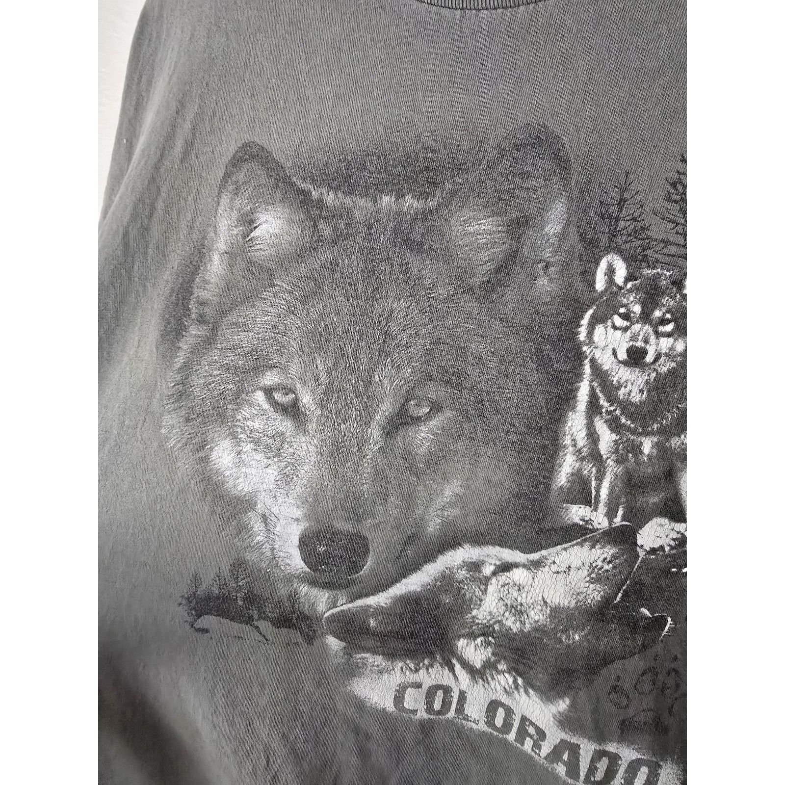 Other Wolf Colorado Animal Short Sleeve Gray Distressed XL Tee Size US XL / EU 56 / 4 - 7 Thumbnail