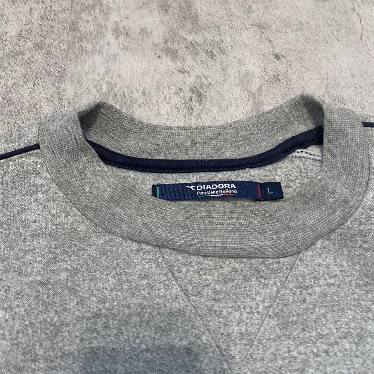 Diadora 90s Vintage Grey Diadora sweatshirt with Size US L / EU 52-54 / 3 - 4 Thumbnail