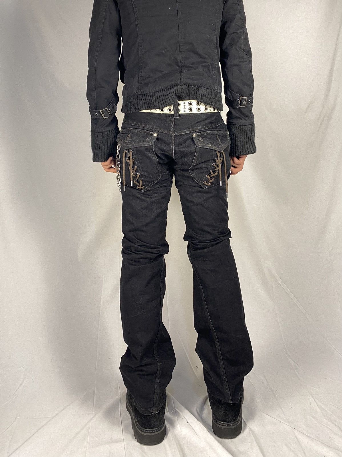 Tornado Mart 2000 Hideways Nicole Lace Up Spiral Flared Punk Gothic Style Size US 32 / EU 48 - 2 Thumbnail