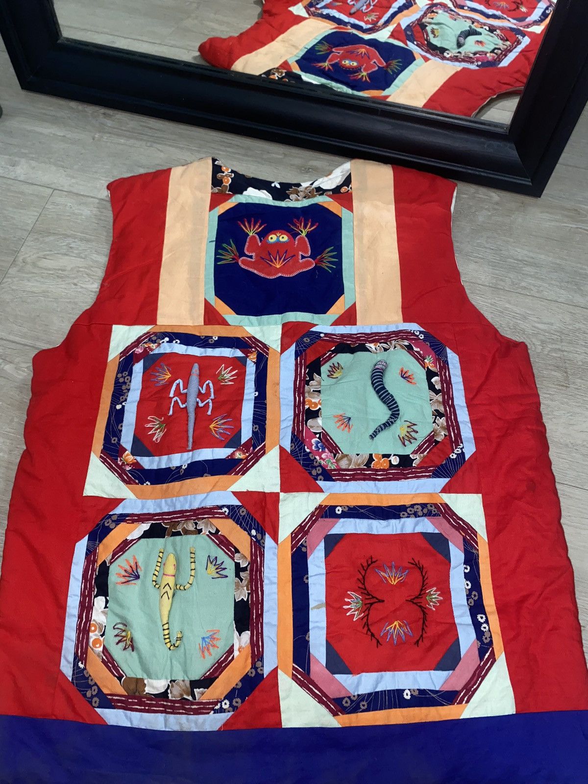Japanese Brand × Vintage Rare Vintage / Y2K 1970s - 1980s Patchwork Vests Size US L / EU 52-54 / 3 - 1 Thumbnail