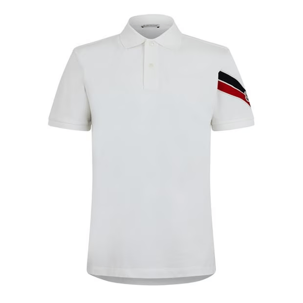 Moncler Tricolour Trimmed Cotton Piquet T-Shirt Size US S / EU 44-46 / 1 - 1 Thumbnail