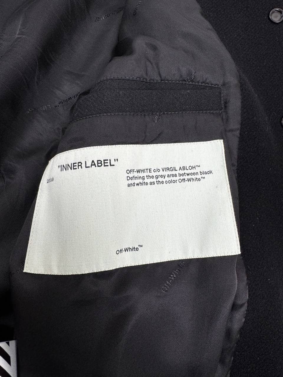 Off-White Off-White Wool Varsity Bomber Jacket Size US M / EU 48-50 / 2 - 13 Thumbnail