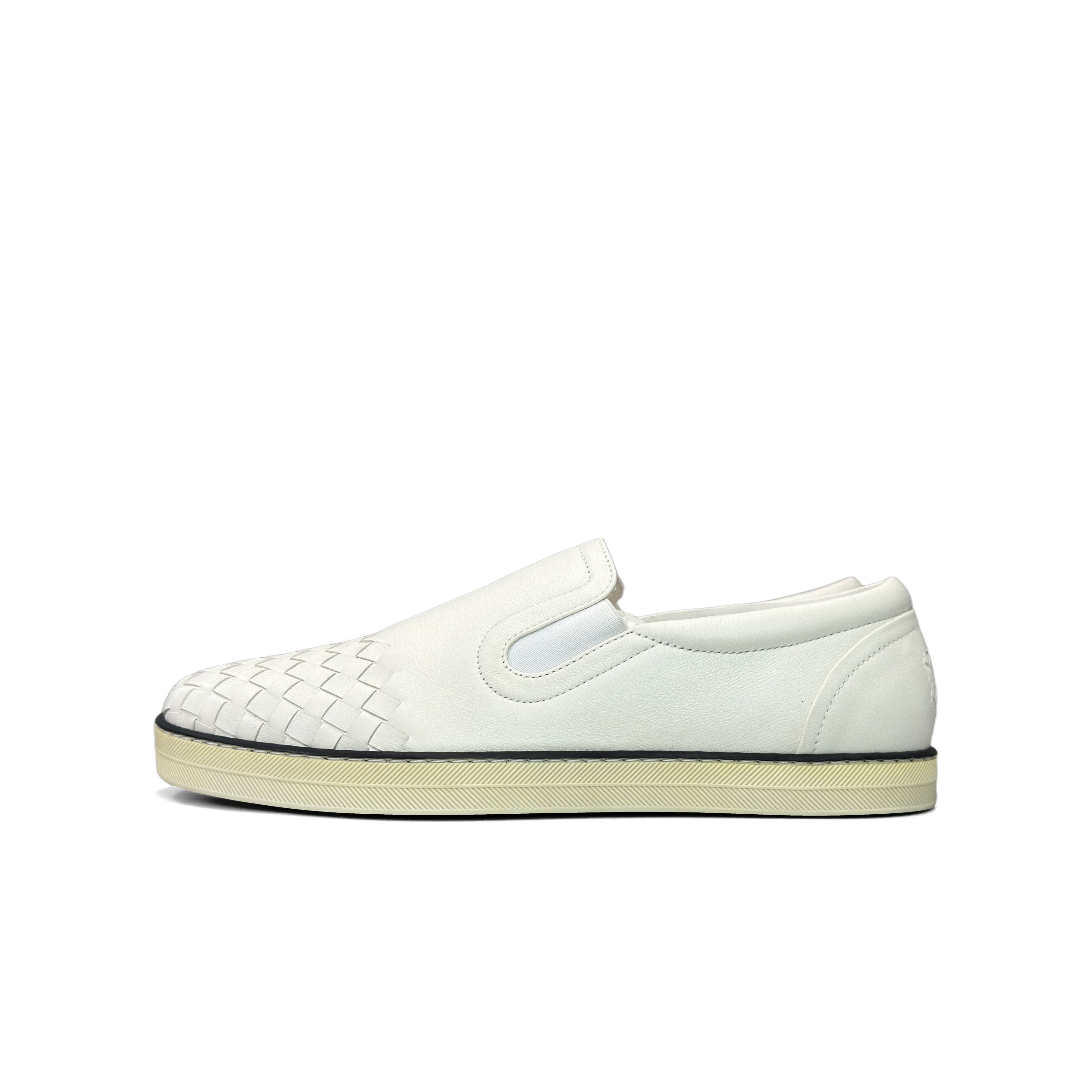Bottega Veneta Bottega Veneta Woven Leather Slip-On Sneakers Size 40 Size US 7 / EU 40 - 1 Thumbnail