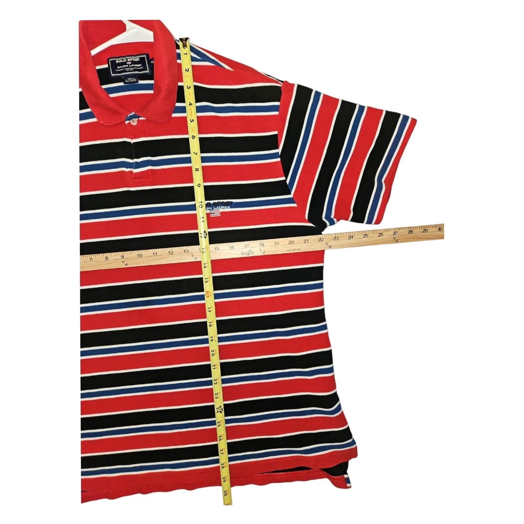 Vintage VINTAGE Polo Sport Polo XL Men's Short Sleeve Striped 90s Embroidered Polo Shirt Size US XL / EU 56 / 4 - 4 Thumbnail