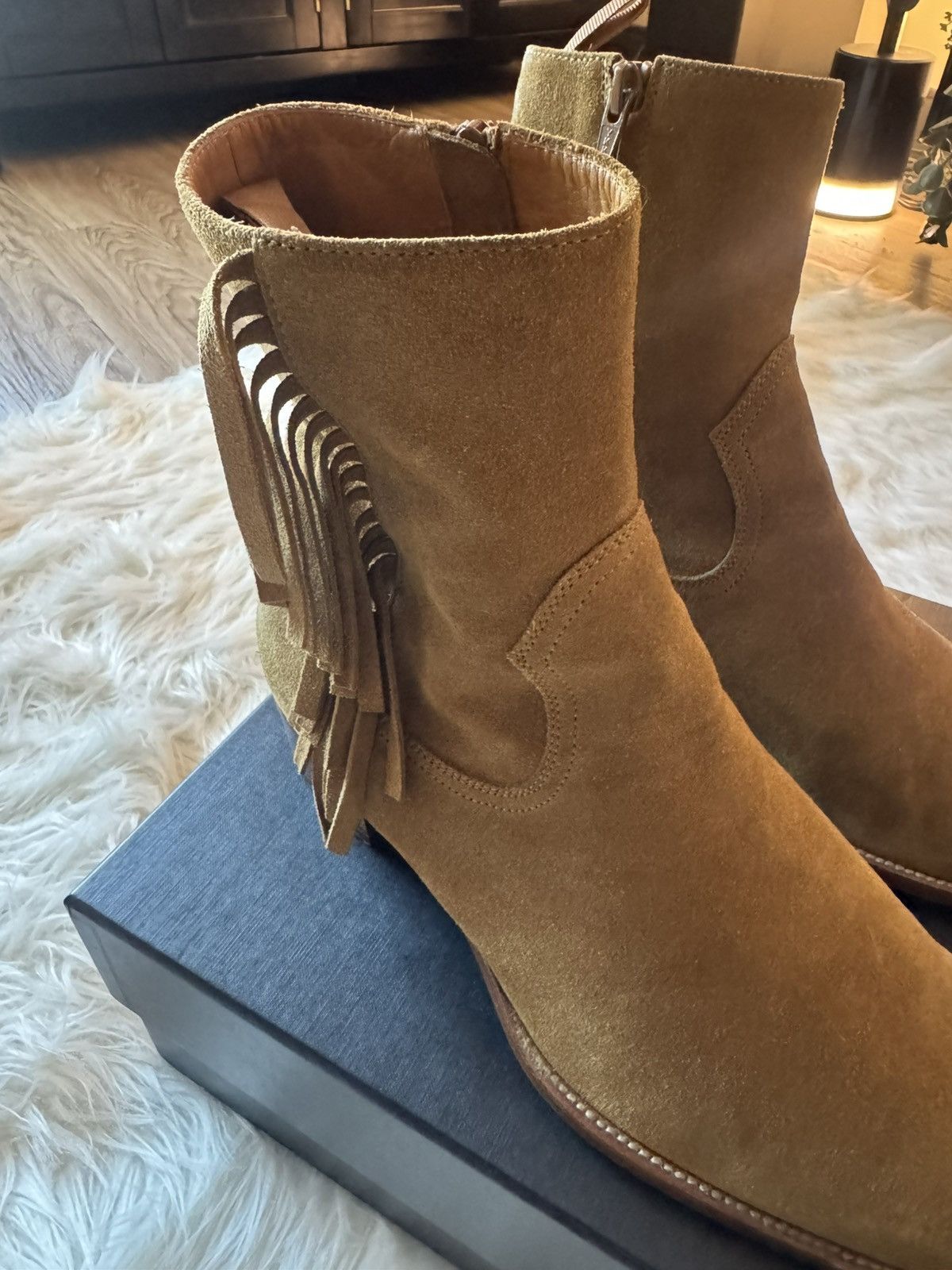 Saint Laurent Paris SAINT LAURENT PARIS SS16 WYATT FRINGE BOOTS Size US 11 / EU 44 - 2 Thumbnail