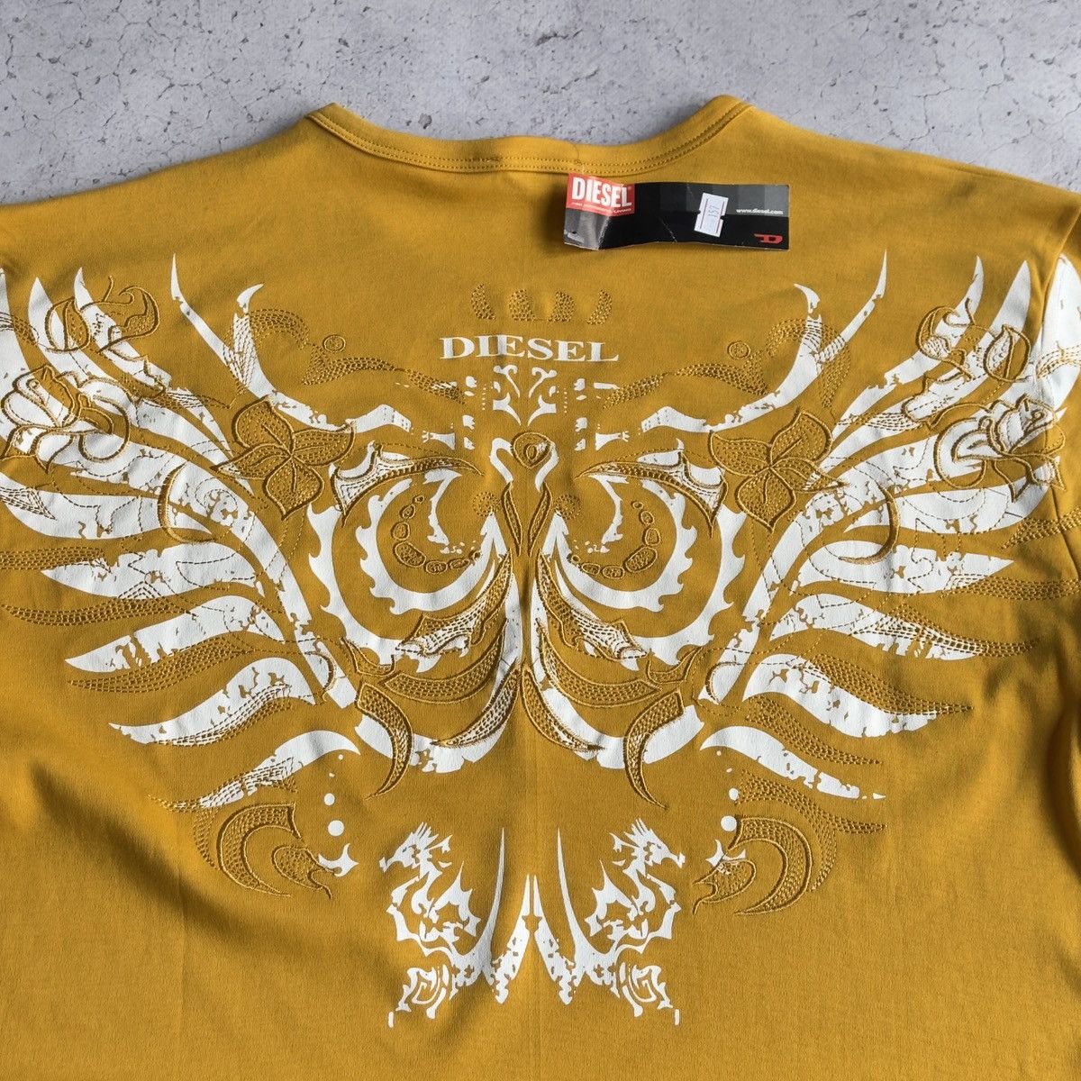 Diesel Vintage y2k Diesel Embroidered Logo Tee Size US L / EU 52-54 / 3 - 3 Thumbnail