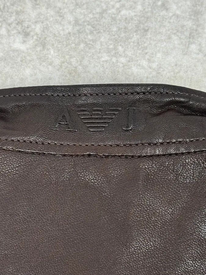 Armani 2000s Armani Brown Multi-Zips Leather Jacket Size US S / EU 44-46 / 1 - 11 Thumbnail