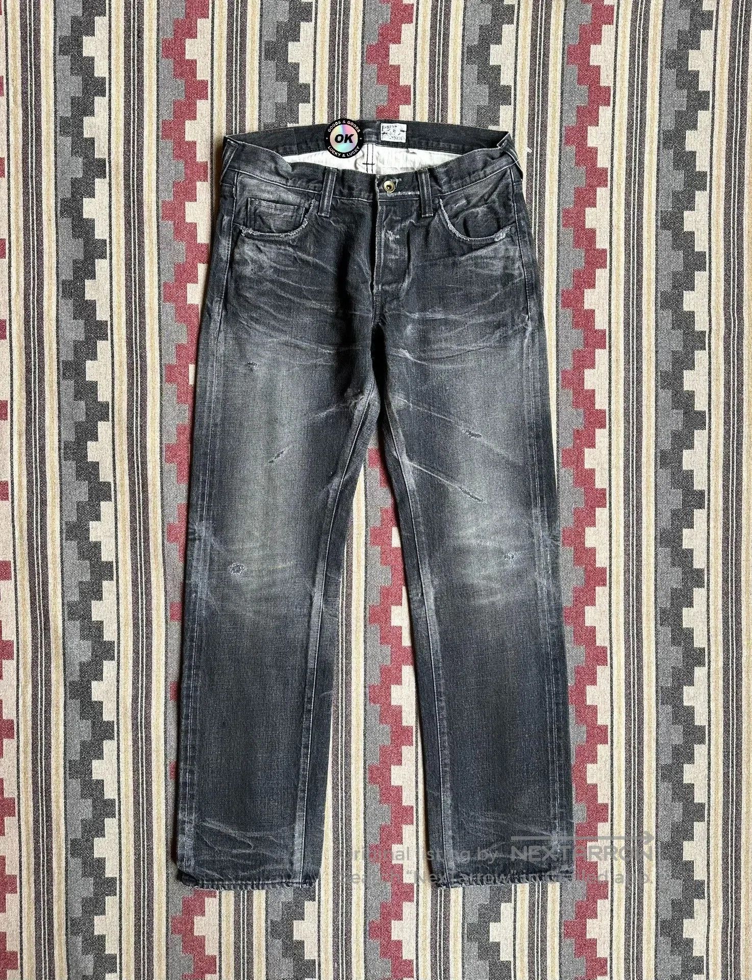 Prps Prps Noir Distressed Selvedge Black Jeans. Size US 32 / EU 48 - 1 Thumbnail
