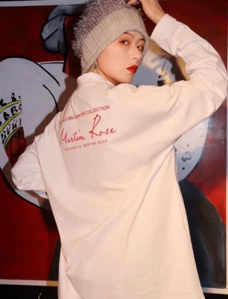 Martine Rose Martine Rose White long sleeved semi high neck T-shirt Size M / US 6-8 / IT 42-44 - 8 Thumbnail