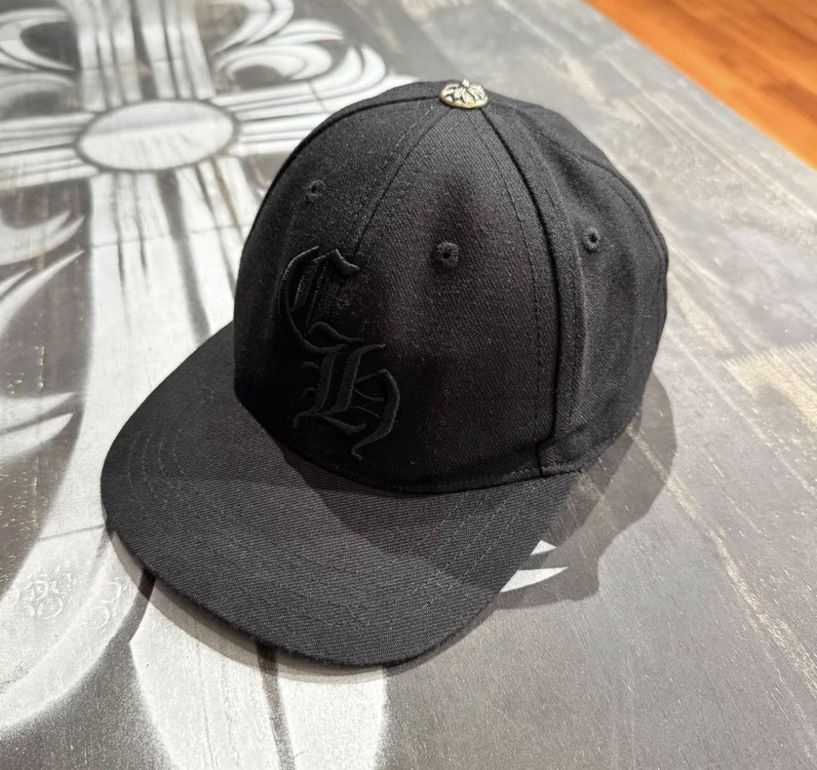 Chrome Hearts chrome hearts black embroidered logo baseball cap. Size ONE SIZE - 2 Thumbnail