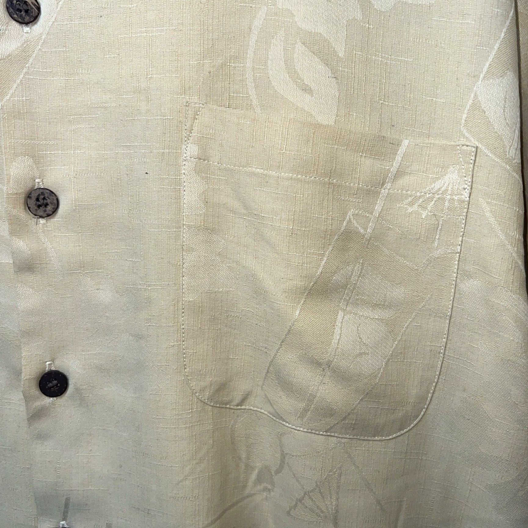 Tommy Bahama VINTAGE Tommy Bahama Hawaiian Shirt Adult Large Yellow Silk Button-Up Mens Size US L / EU 52-54 / 3 - 4 Thumbnail