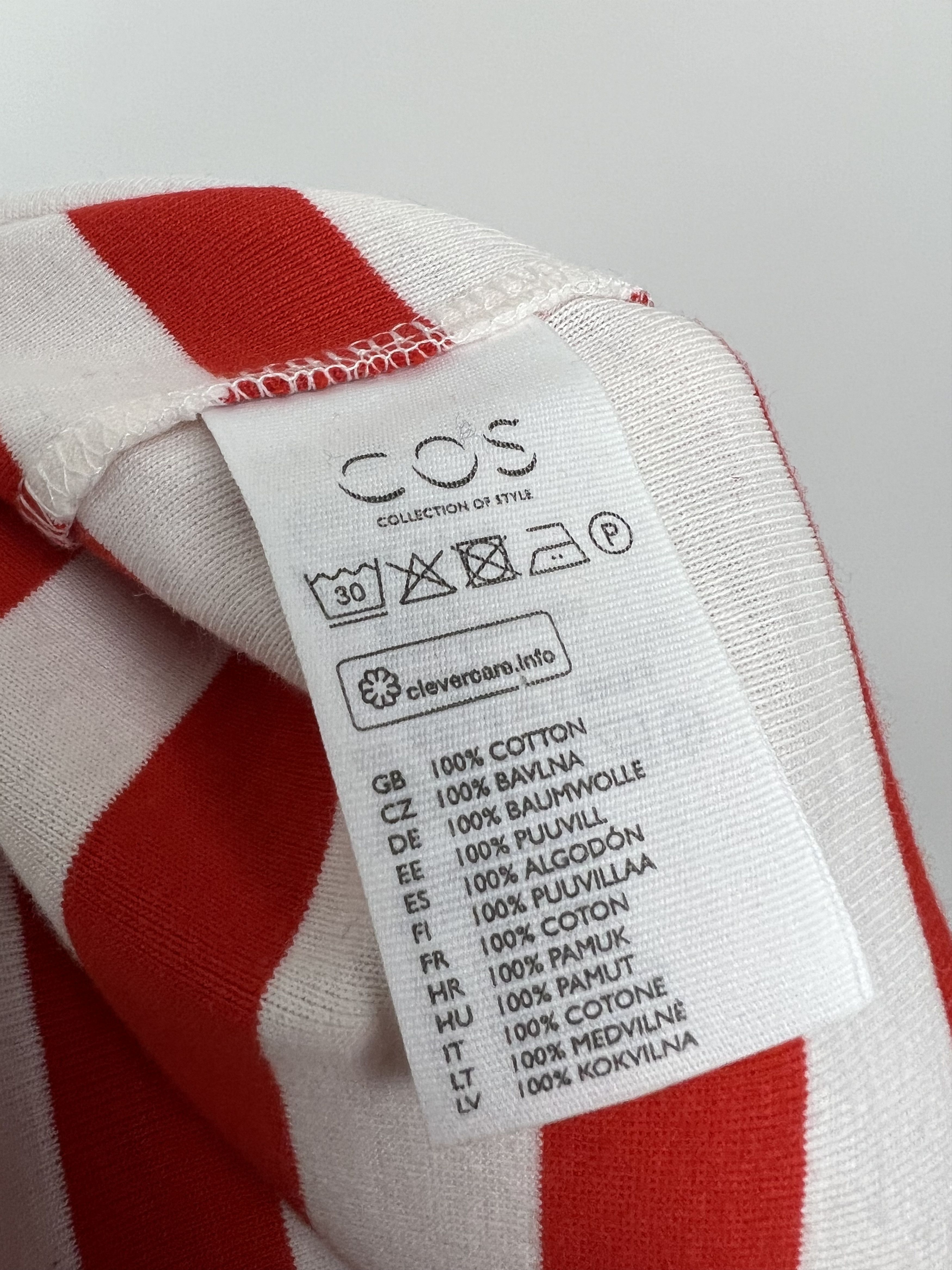 Cos COS Asymmetrical Striped T-Shirt Size L Size L / US 10 / IT 46 - 10 Thumbnail