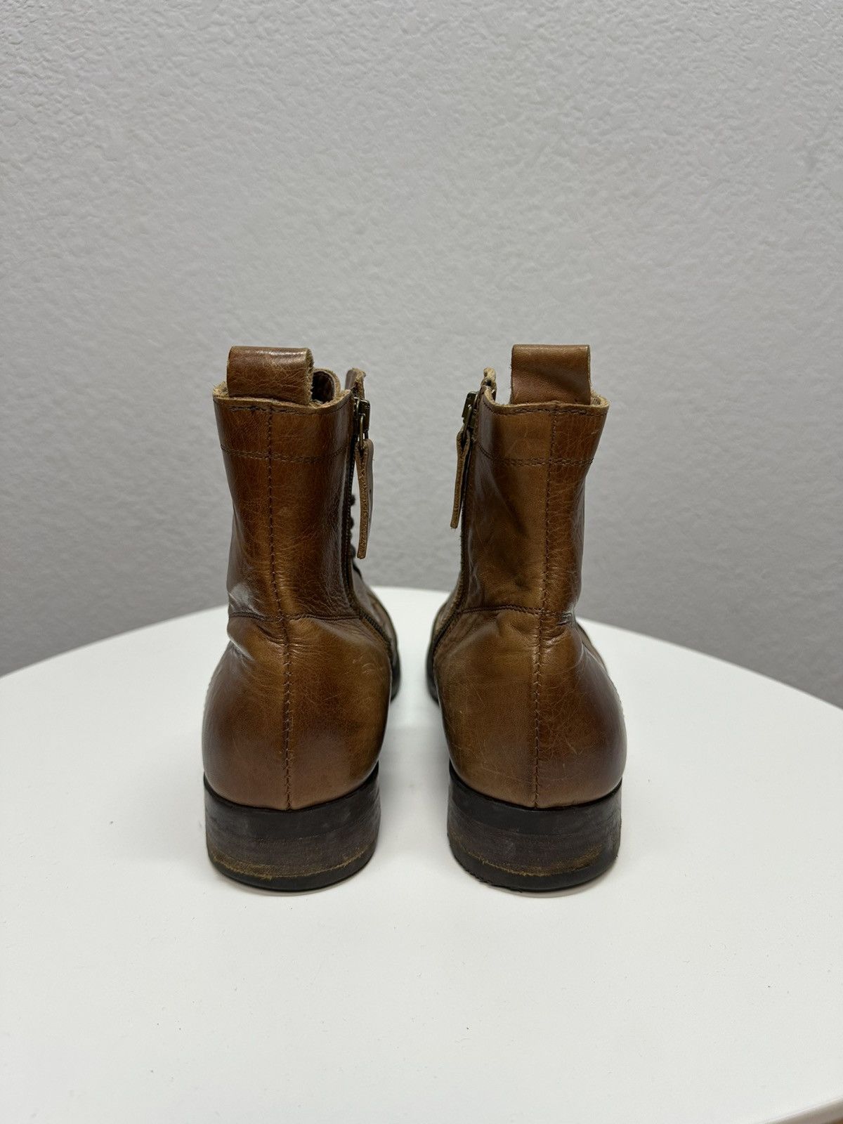If Six Was Nine Vintage Y2K Brown Leather Side Zip Boots Guidi Marsell Style Size US 9 / EU 42 - 8 Thumbnail